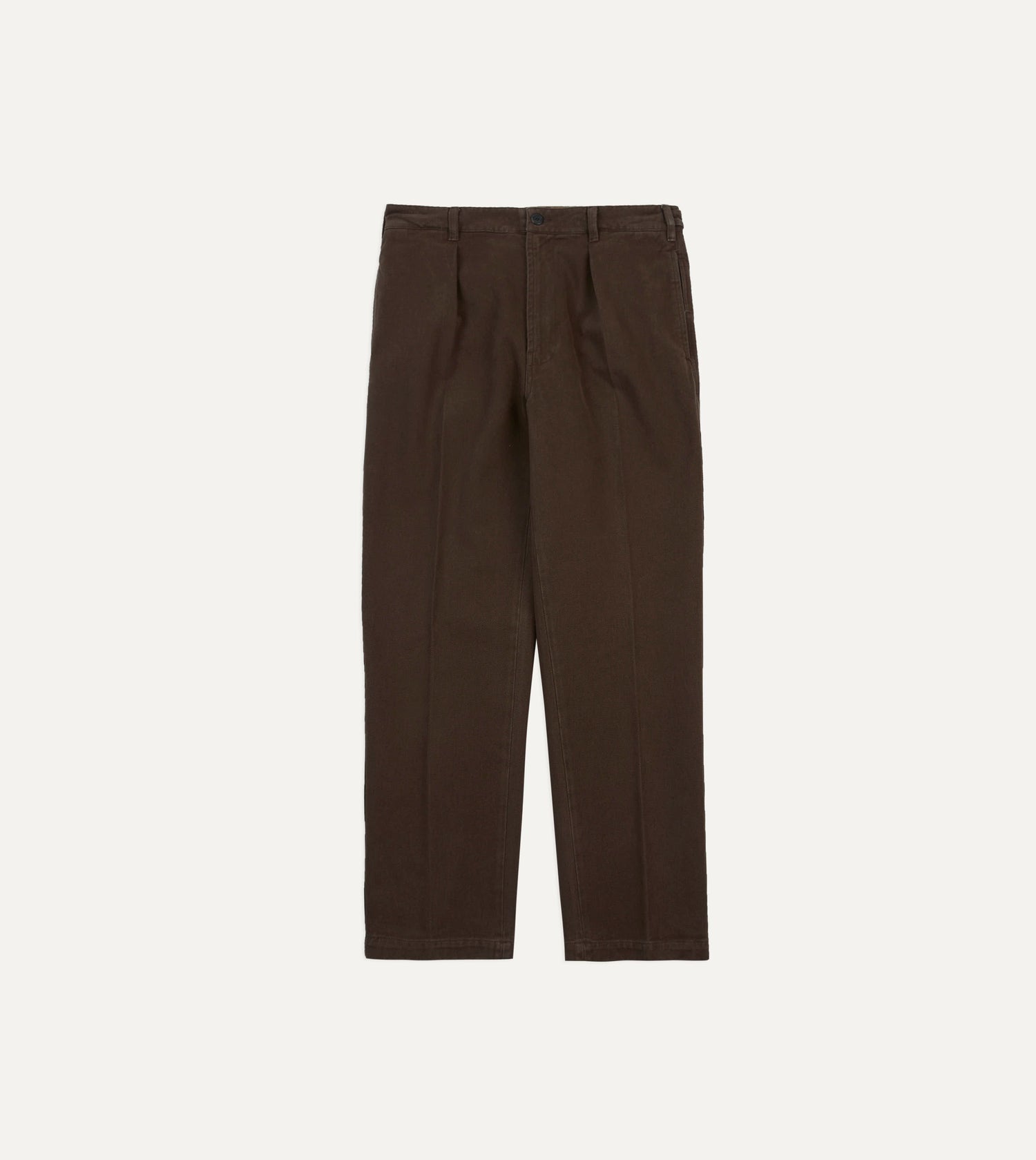 Brown Heavy Cotton Twill Games Trousers