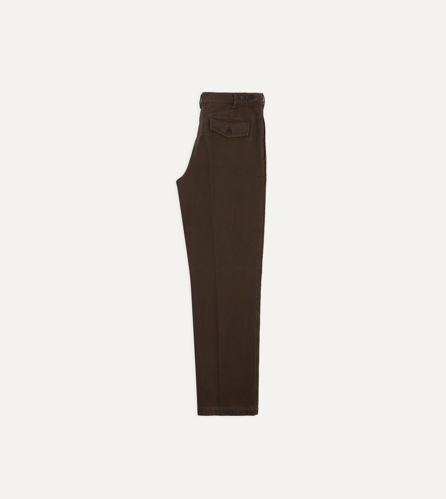 Brown Heavy Cotton Twill Games Trousers