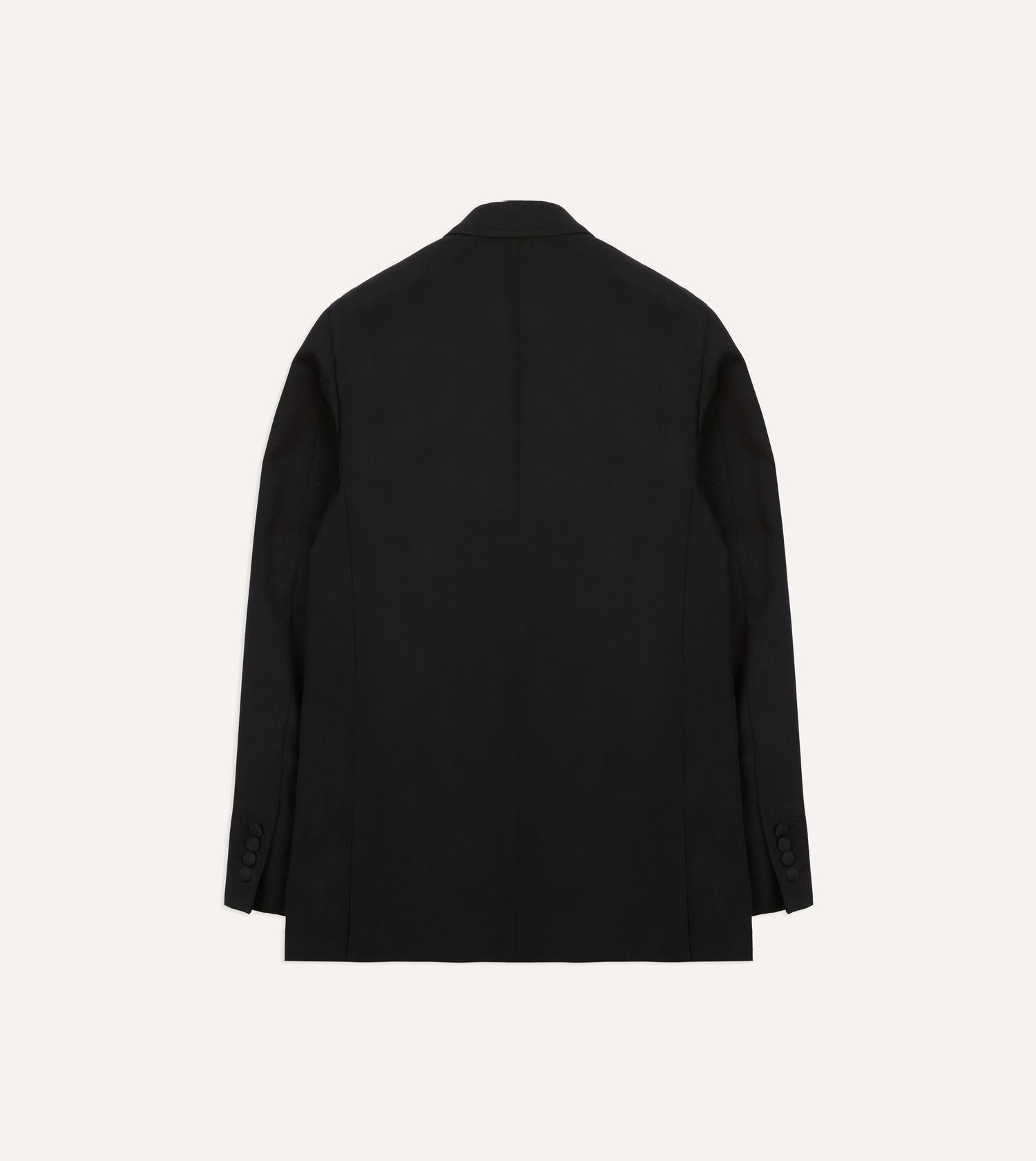 Black Barathea Wool Dinner Jacket