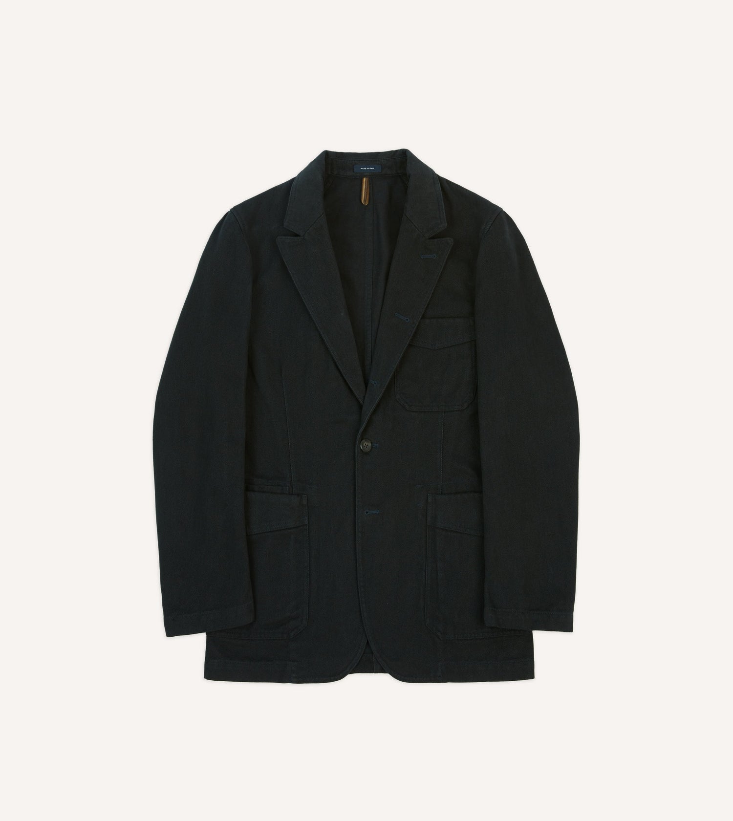 Drake's by A. Levine Black Cotton Games Blazer Mk. II