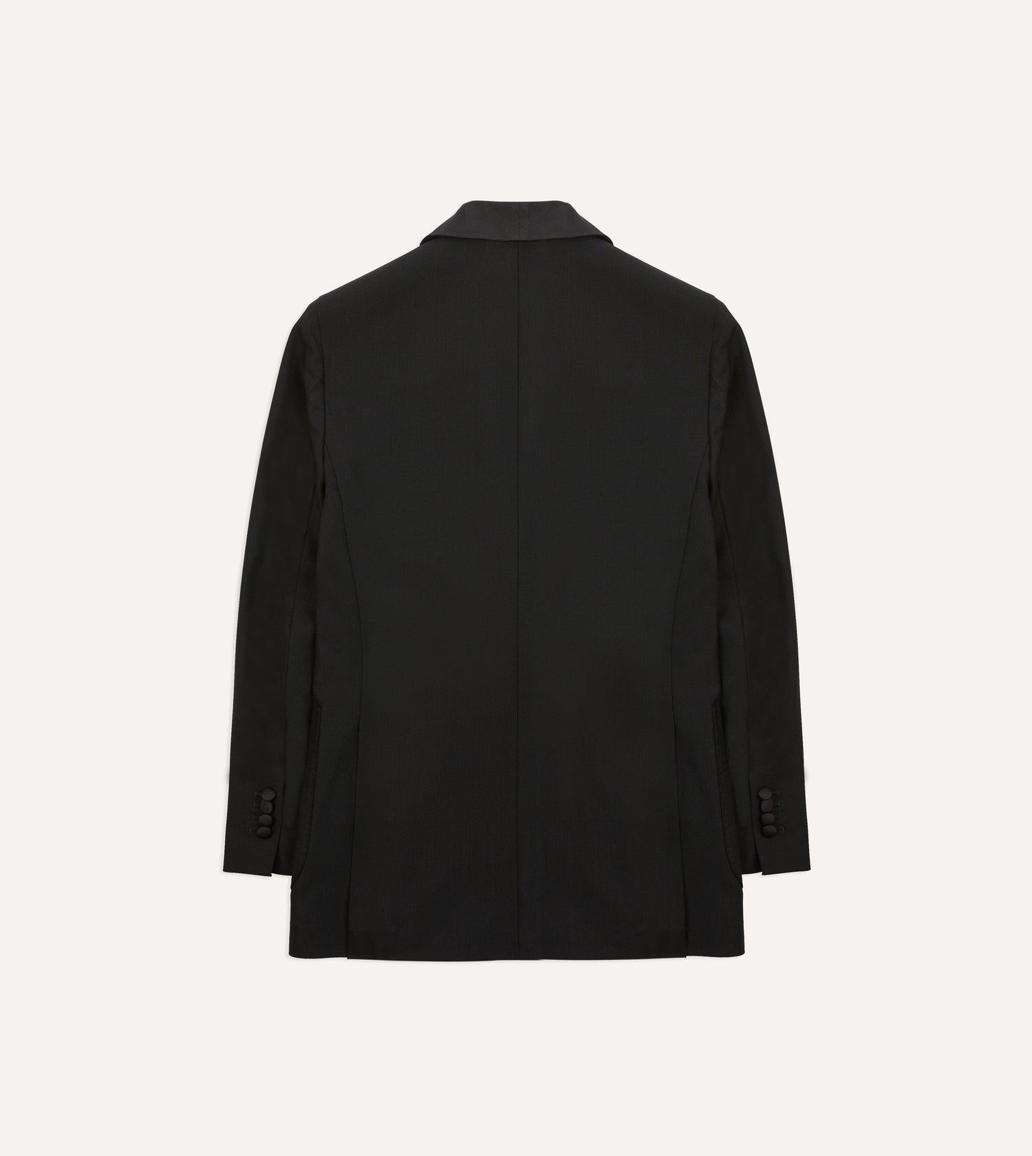 Black Wool Shawl Collar Tuxedo Blazer