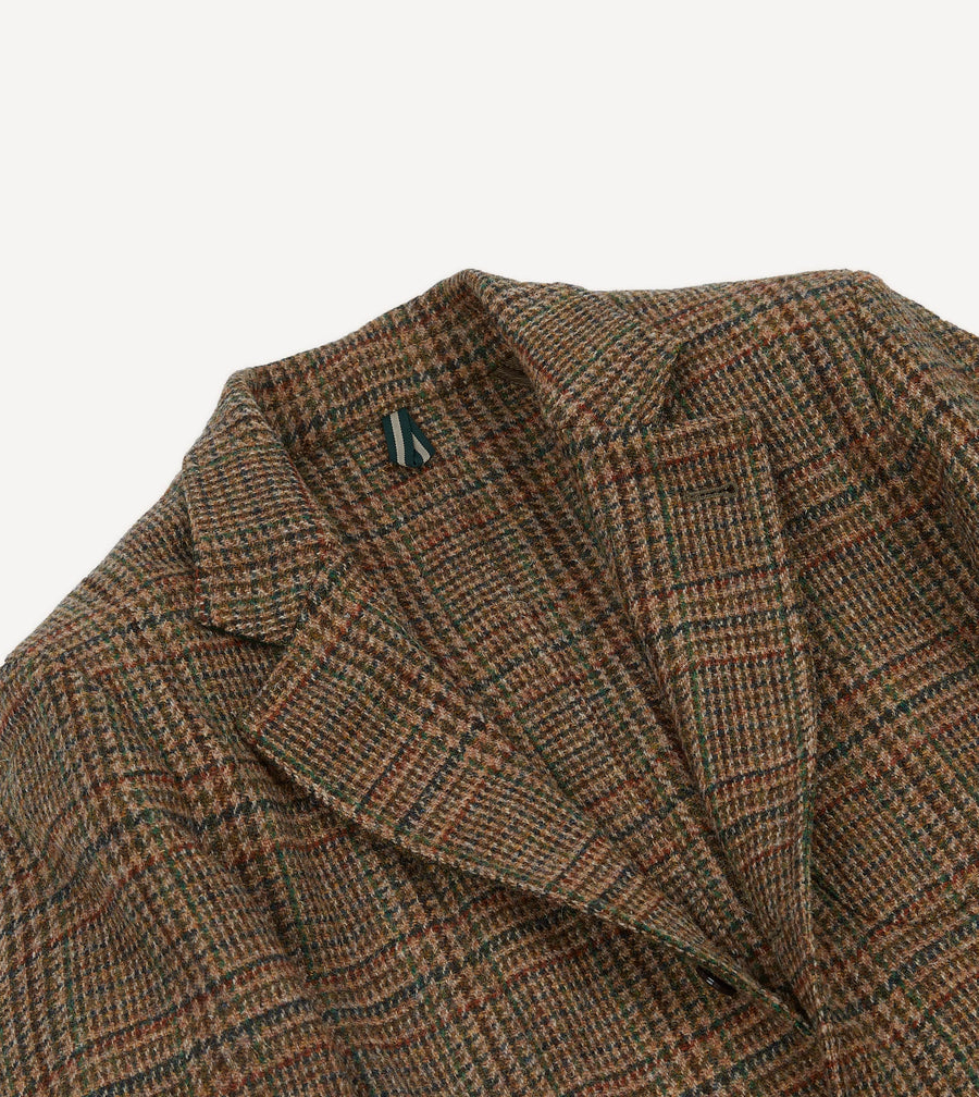 Brown Prince of Wales Check Harris Tweed Games Blazer Mk. VII – Drakes