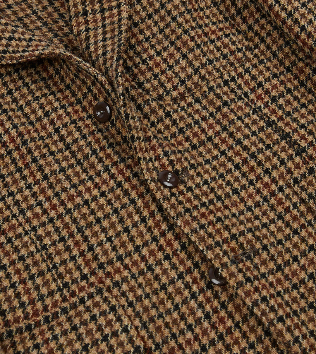 Brown Houndstooth Check Harris Tweed Games Blazer Mk. VII – Drakes