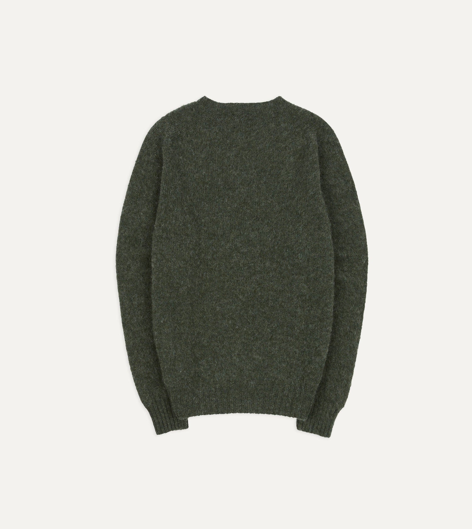 Seaweed Brushed Shetland Crew Neck Jumper