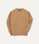 Wheat Brushed Shetland Cable Knit Crew Neck Jumper