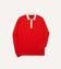 Red Merino Wool Knitted Rugby Shirt