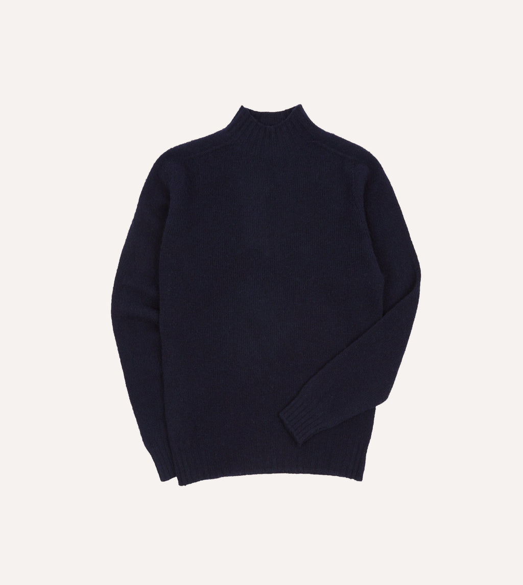 Navy shetland sweater hotsell