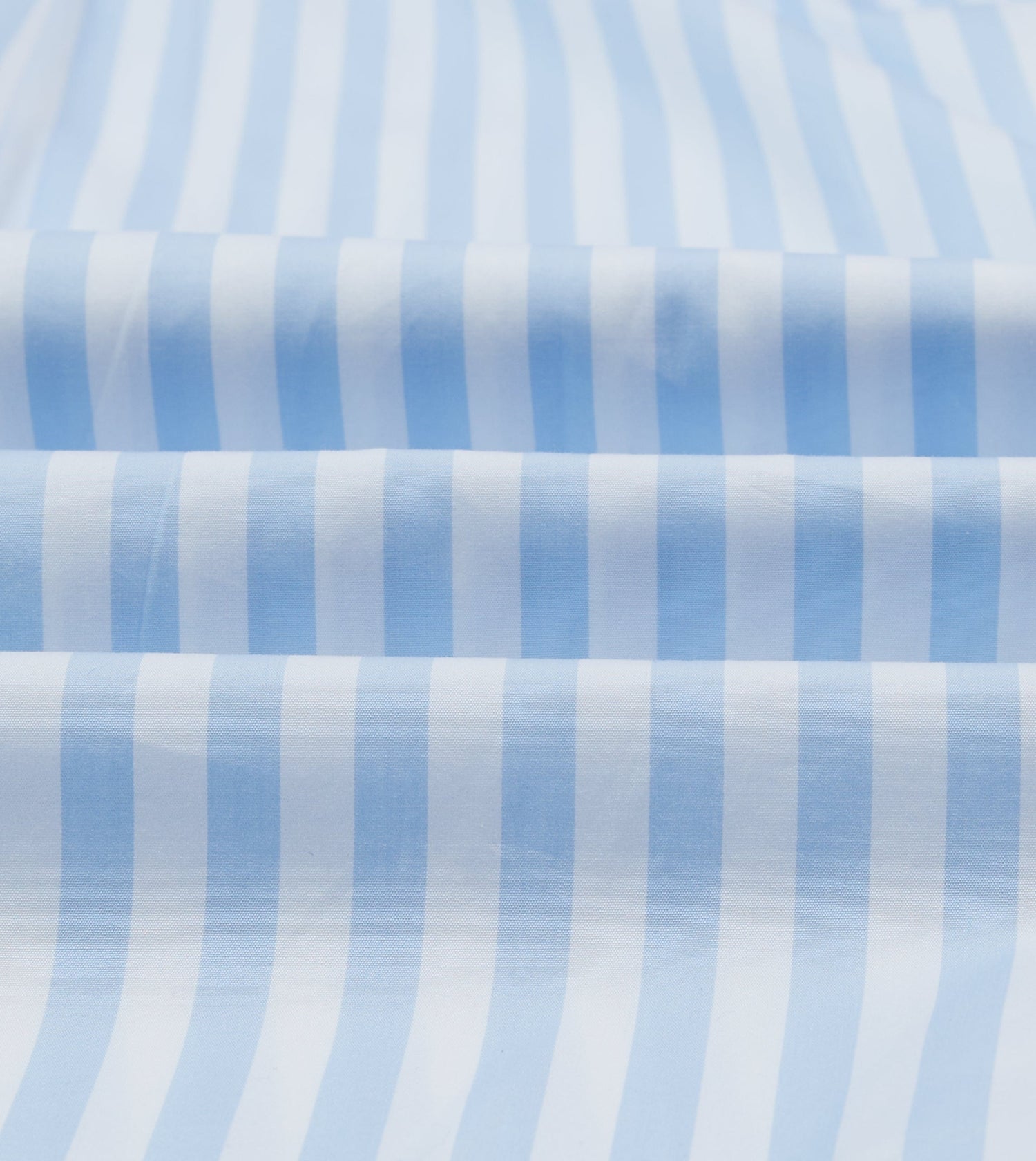 Blue Broad Stripe Cotton Poplin Button-Down Shirt