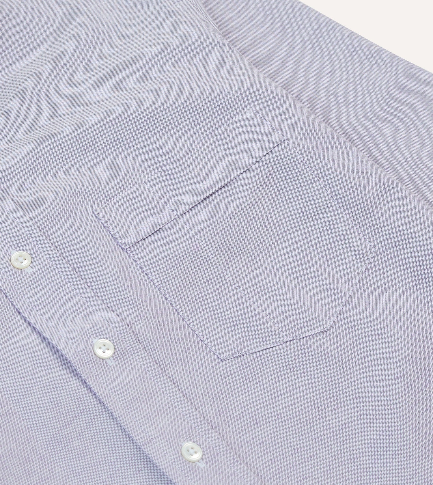 Lilac Cotton Oxford Cloth Button-Down Shirt