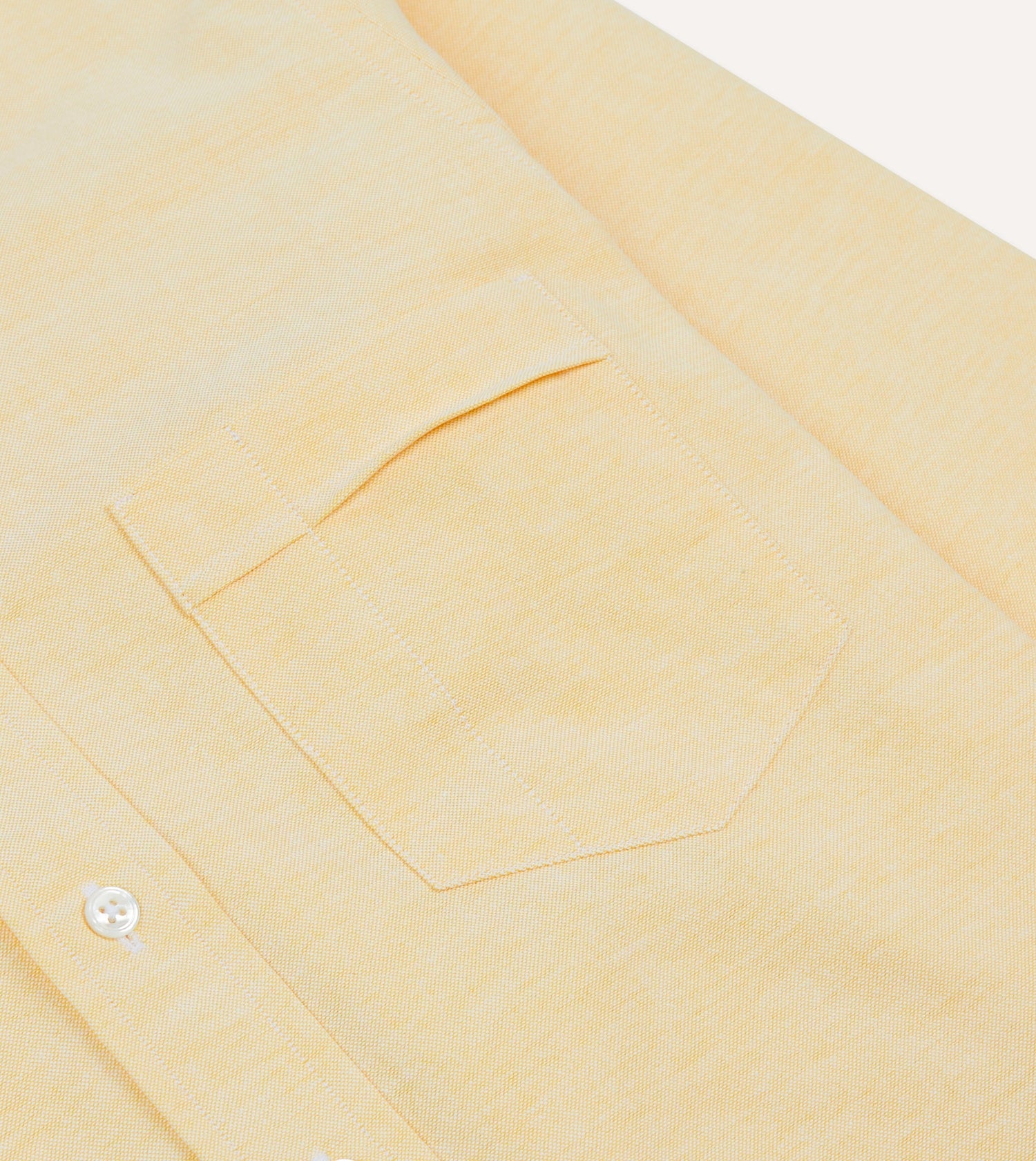 Yellow Cotton Oxford Cloth Button-Down Shirt