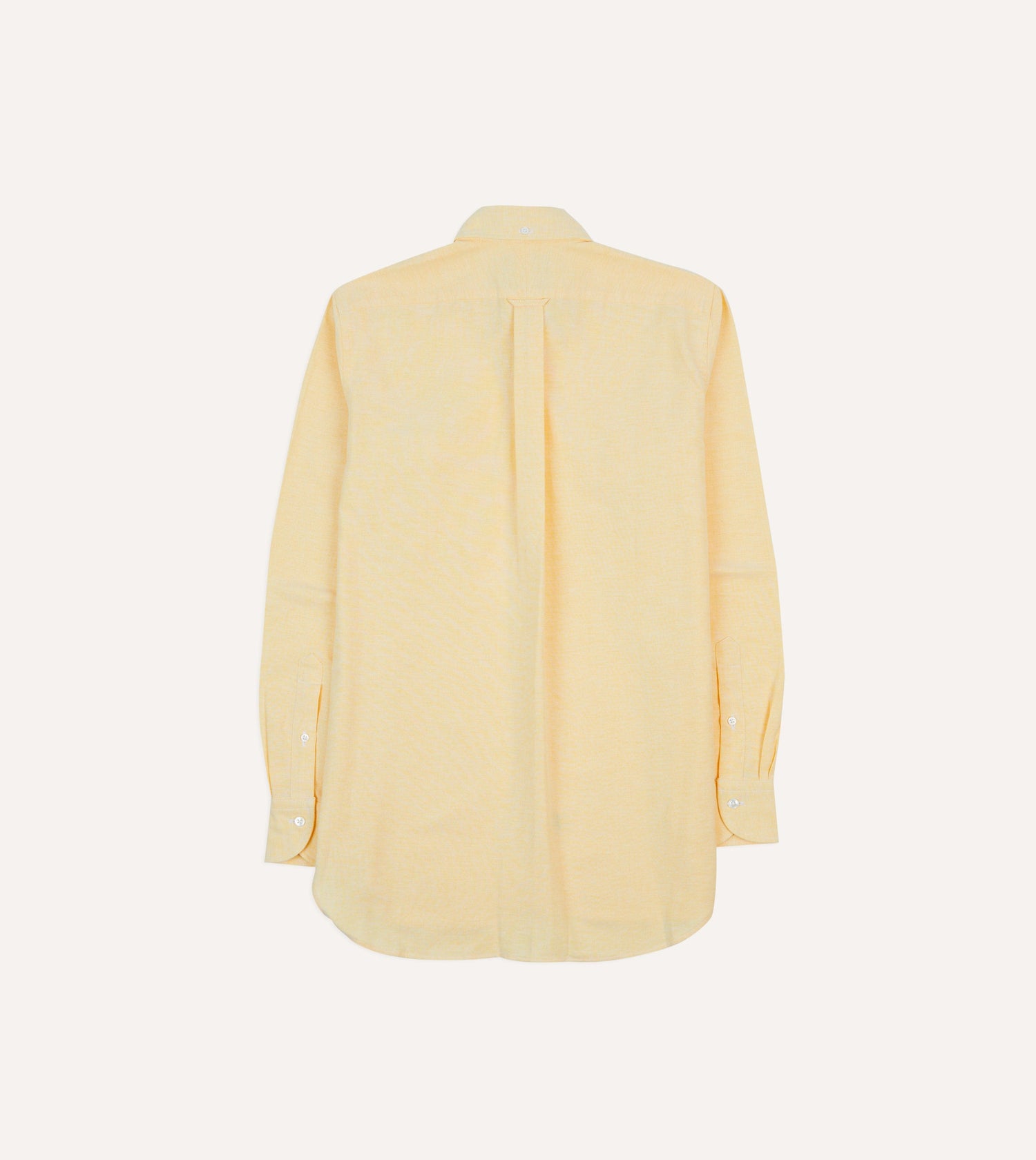 Yellow Cotton Oxford Cloth Button-Down Shirt