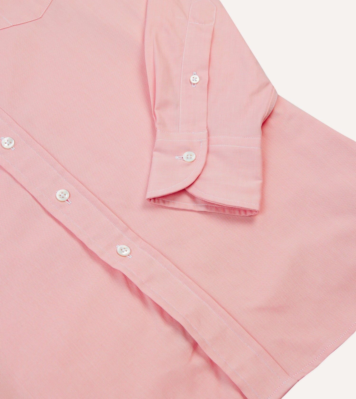 Pink Pinpoint Oxford Cotton Cloth Button-Down Shirt