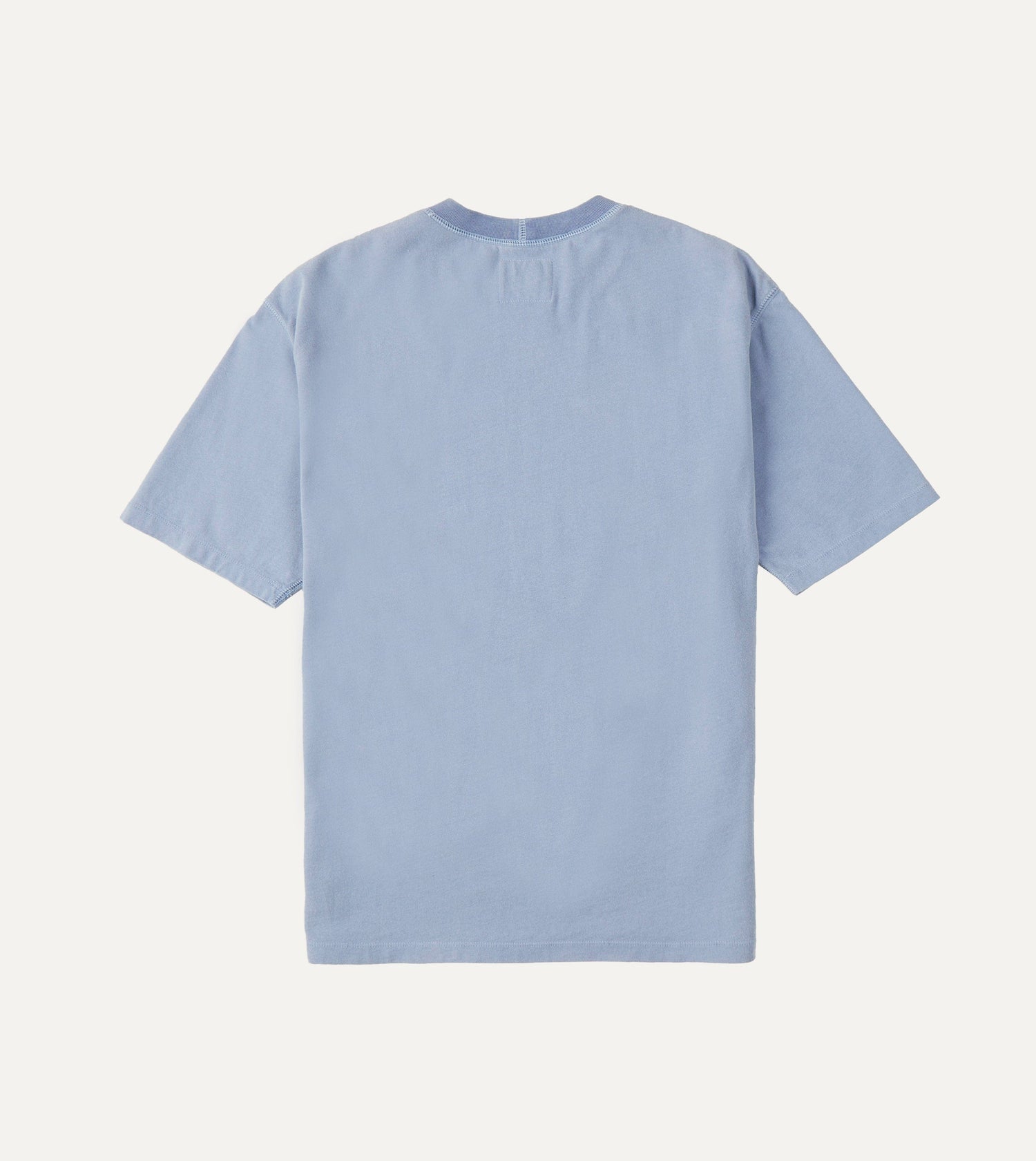 Light Indigo Cotton Crew Neck Hiking T-Shirt