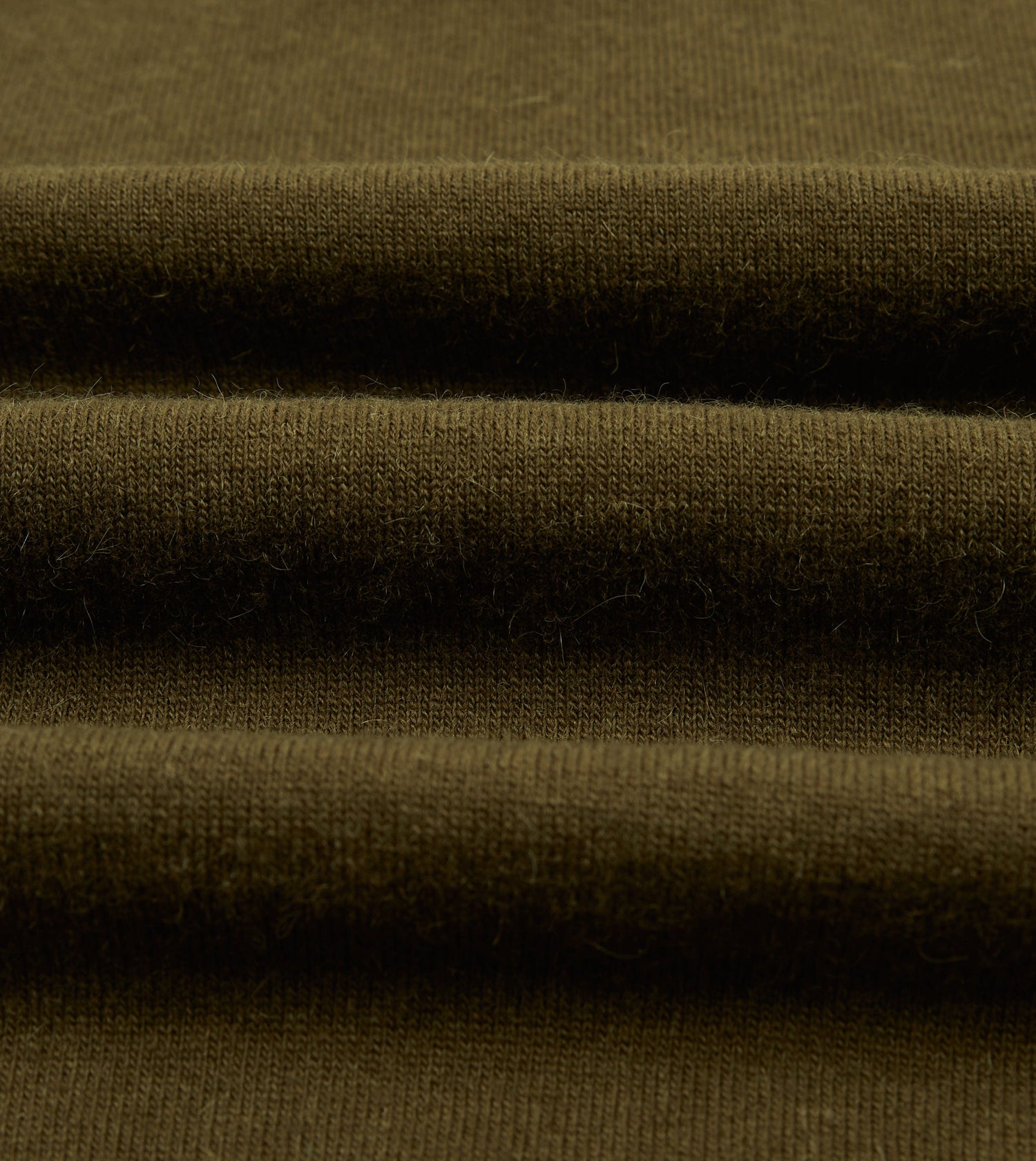 Olive Alpaca Wool Knitted Polo