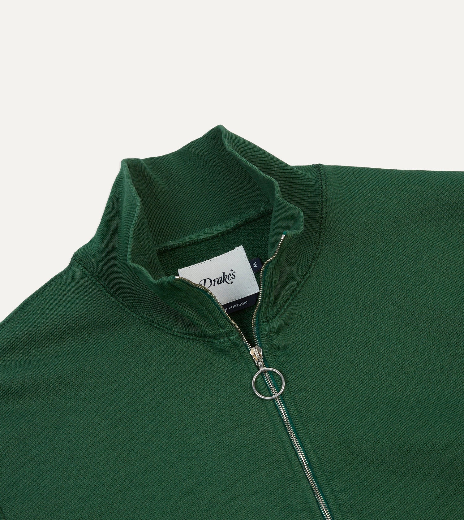 Green Cotton Zip-Through Sweatshirt