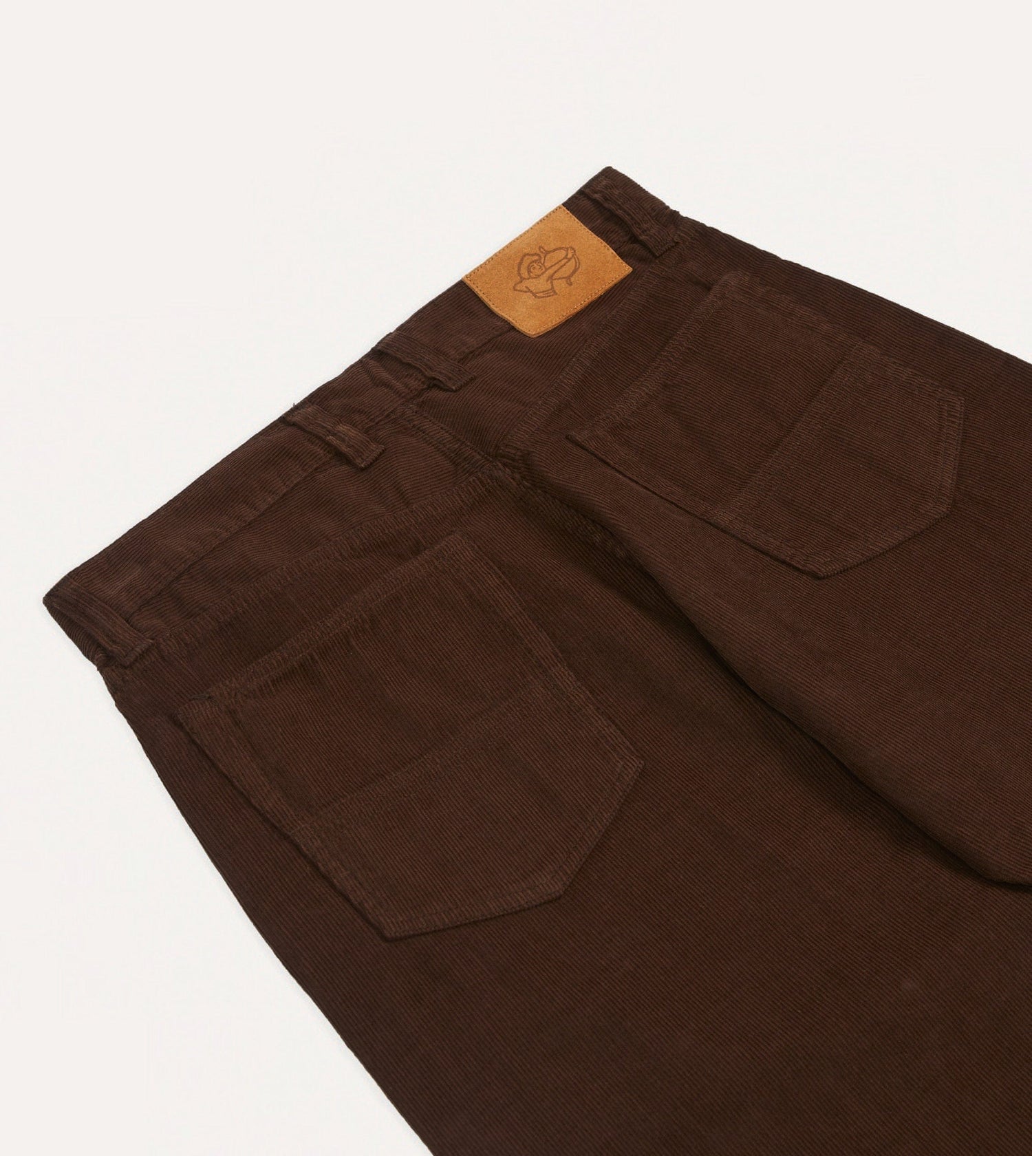 Brown Japanese Selvedge Needlecord Five-Pocket Trousers