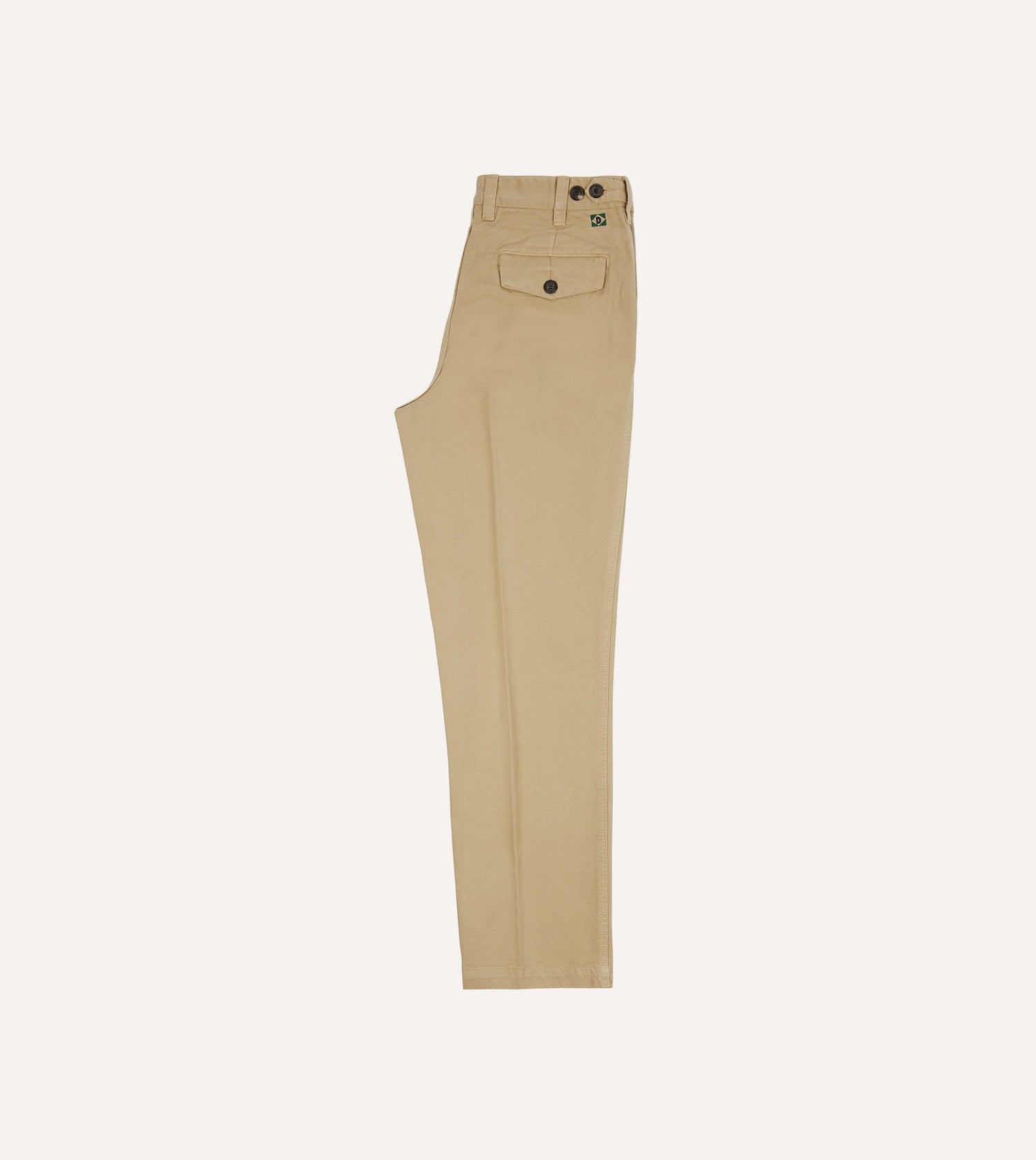 Sand Textured Cotton Flat Front Chino