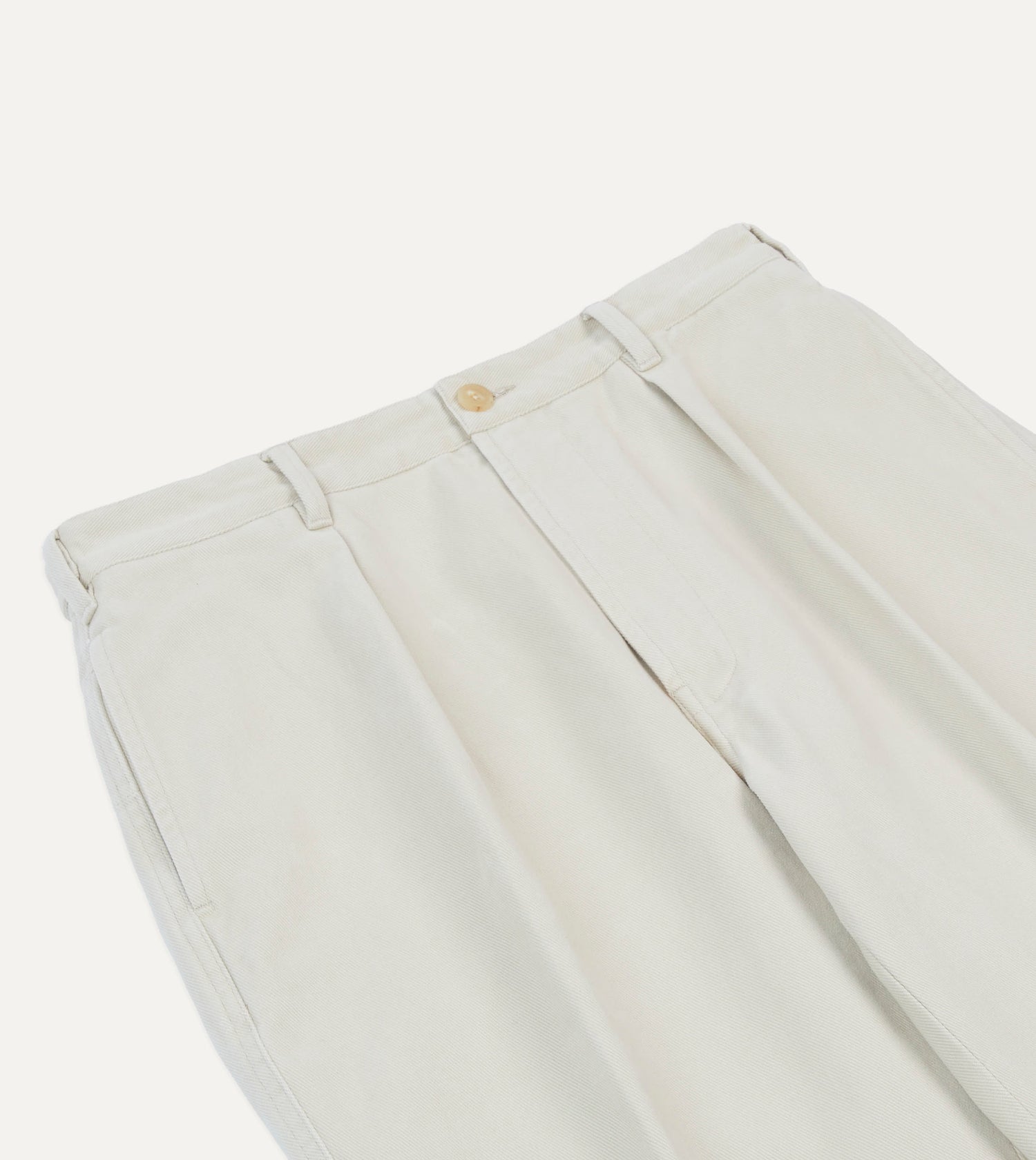 Ecru Heavy Cotton Twill Games Trousers