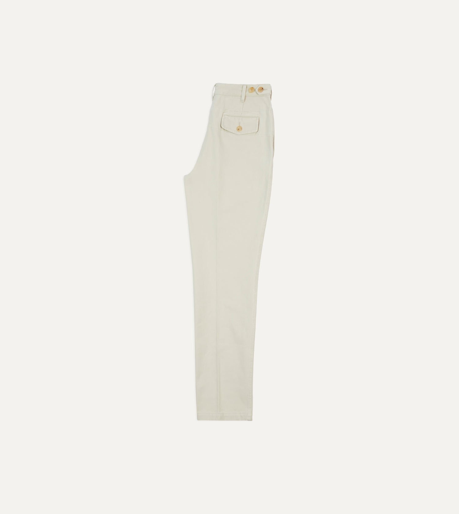 Ecru Heavy Cotton Twill Games Trousers