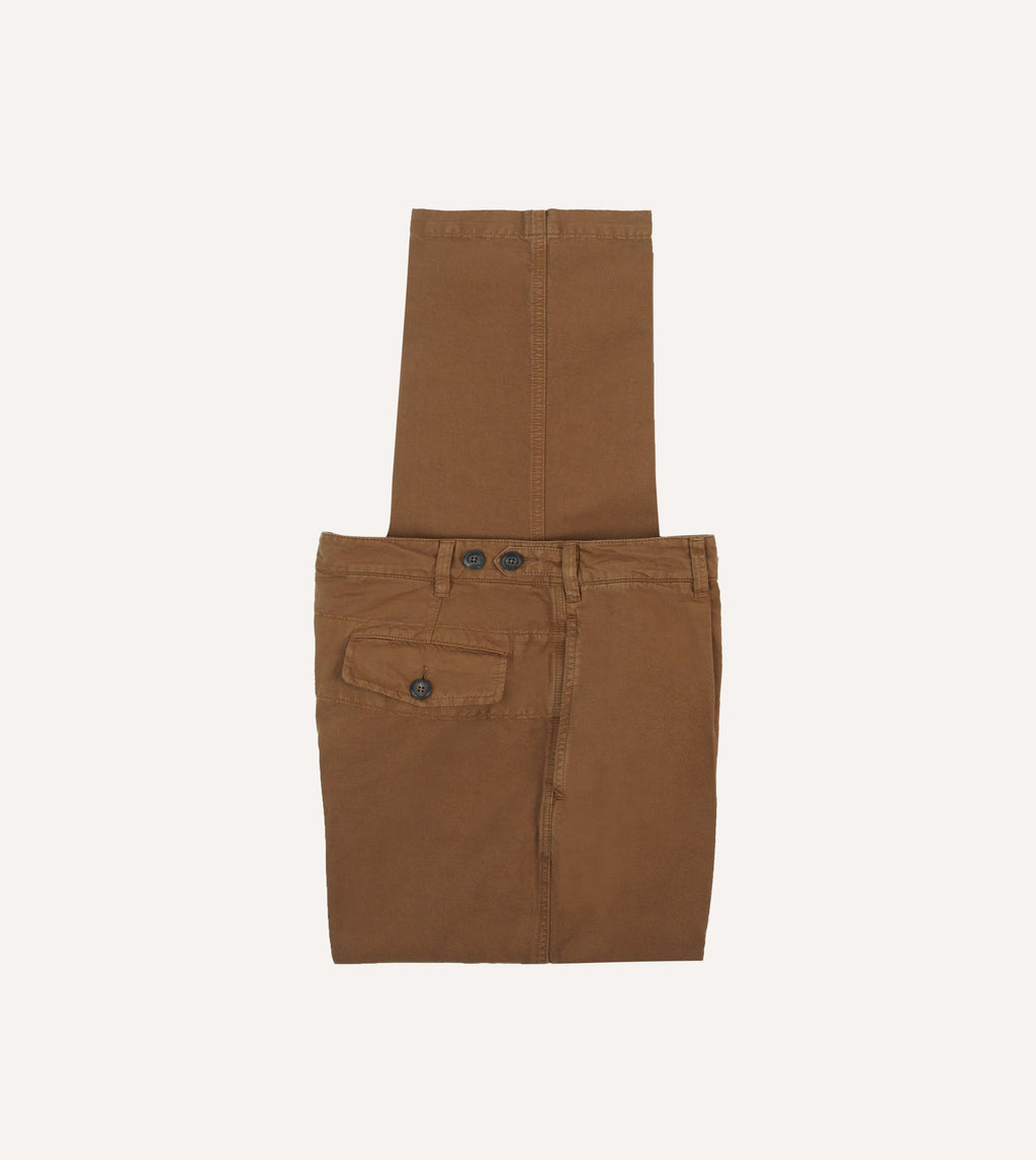 Last & Lapel - The 𝐄𝐜𝐡𝐢𝐳𝐞𝐧𝐲𝐚 tobacco brown linen trousers