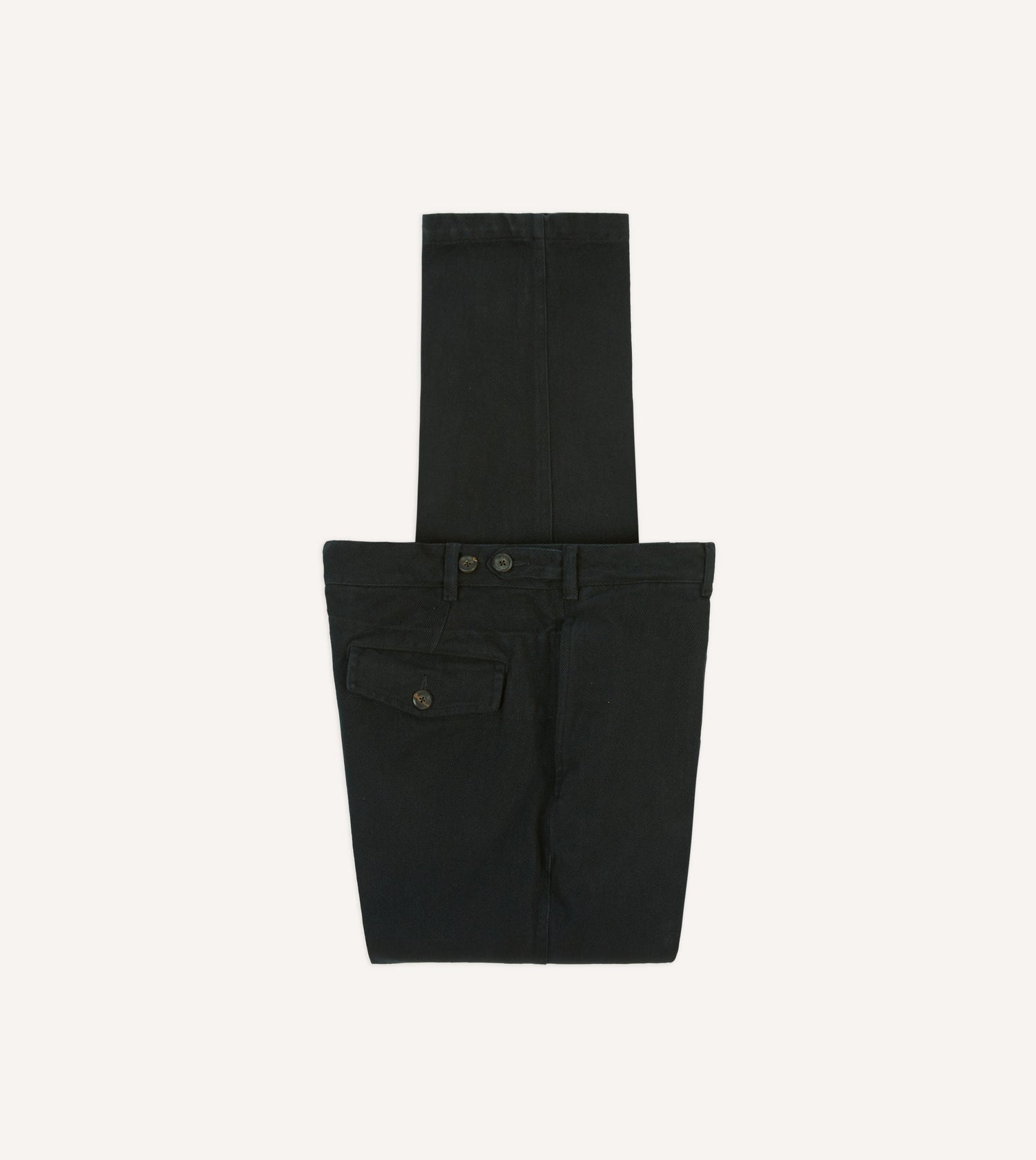 Drake's by A. Levine Black Cotton Games Trousers