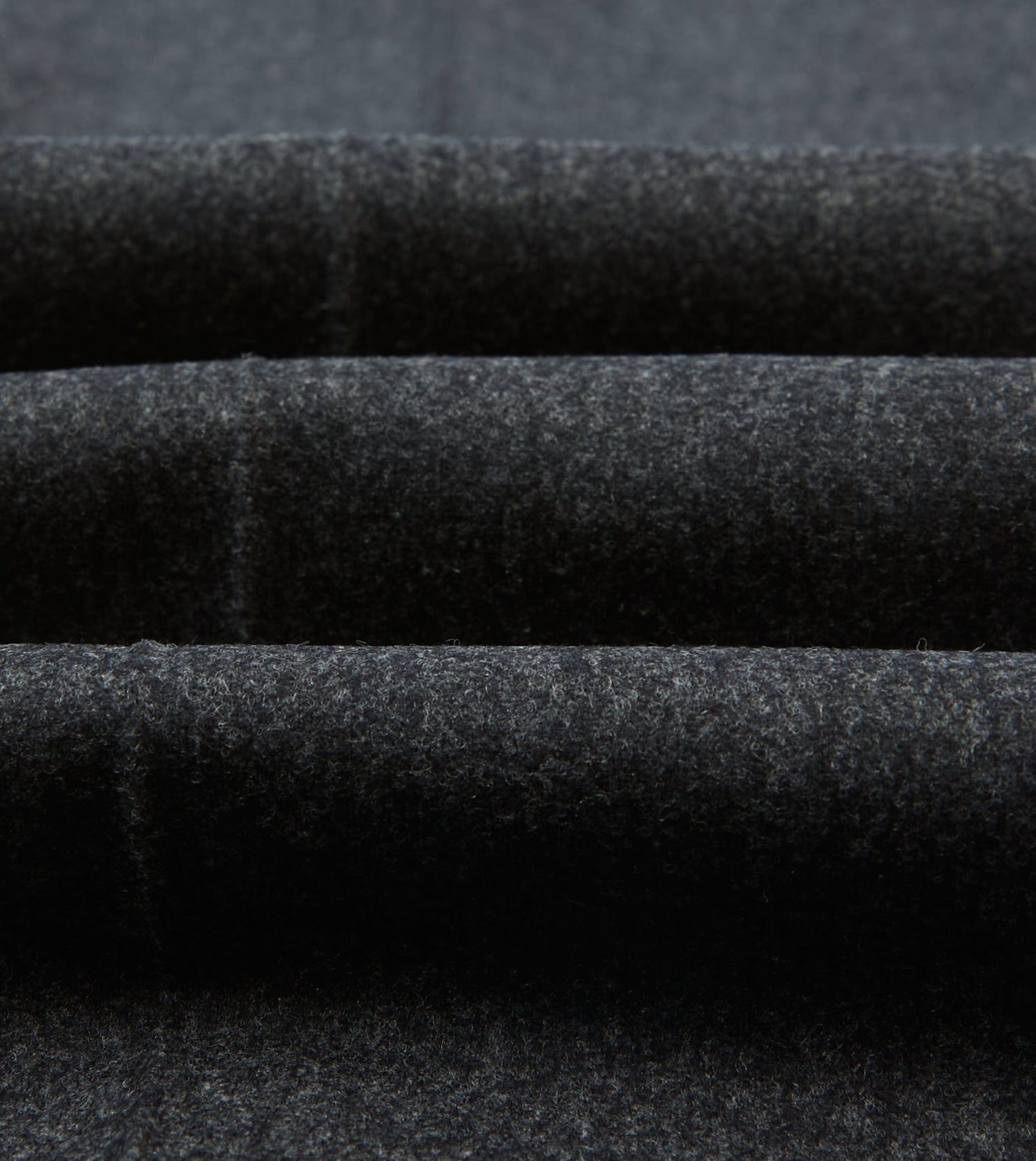 Grey Wool Flannel Flat Front Trouser