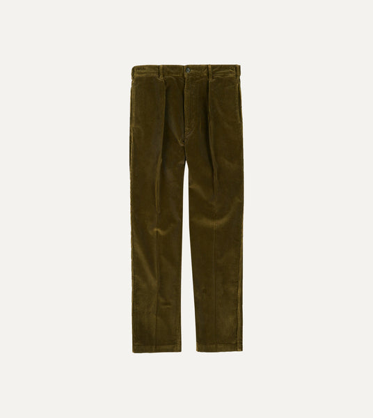 Slim Cord Stretch Pants - Forest Green | Boden US