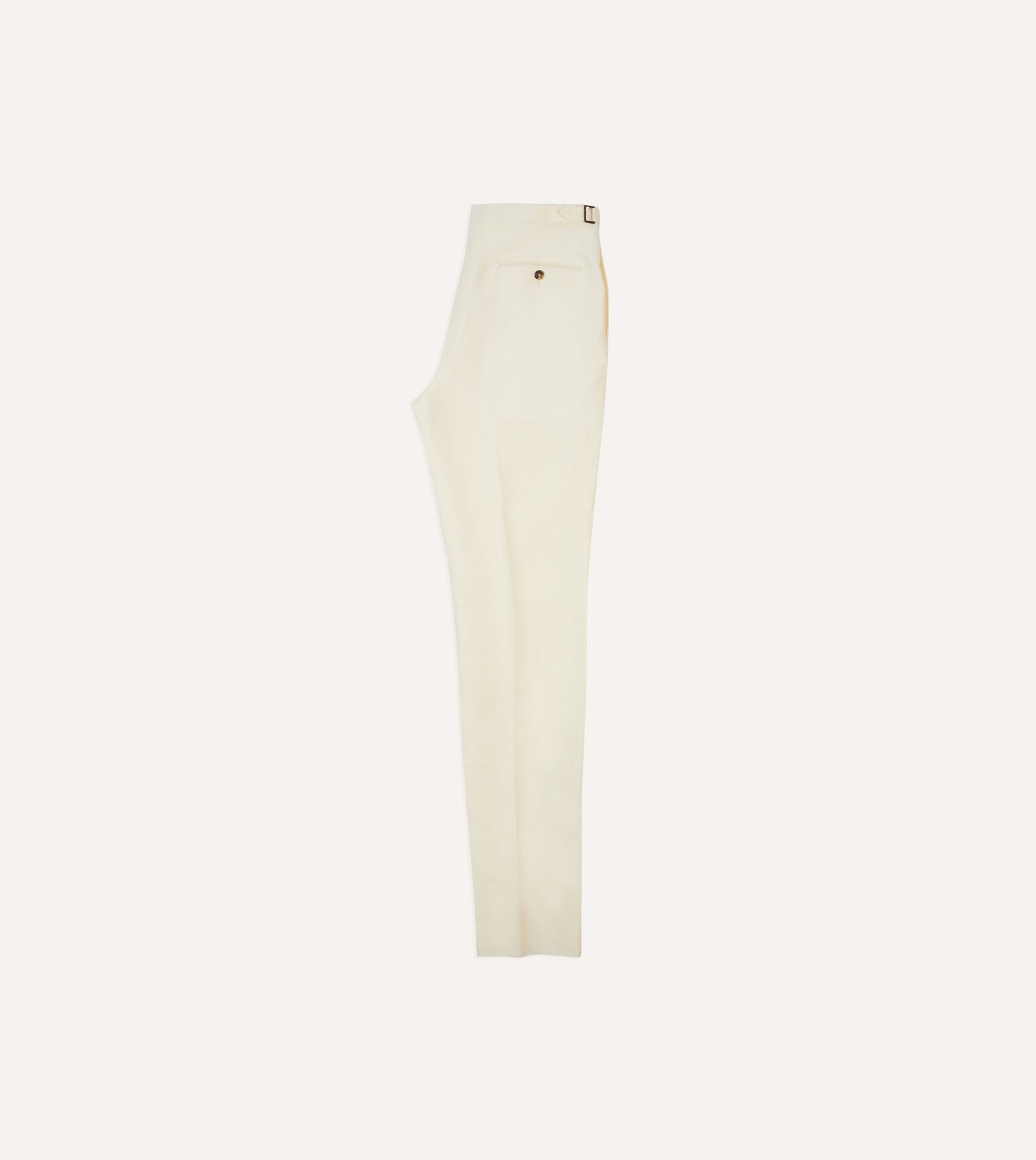 Ecru Irish Linen Single Pleat Trouser
