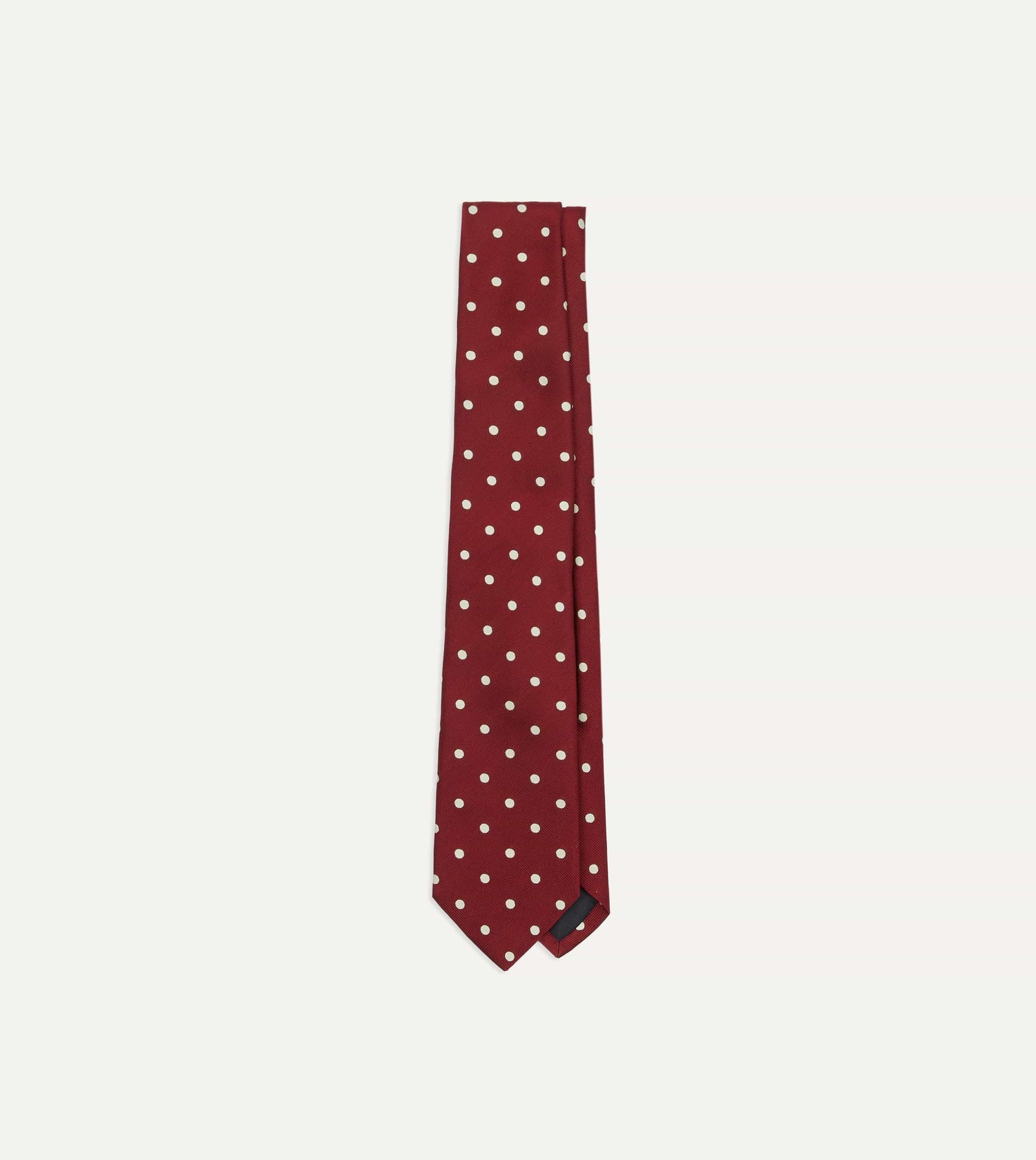 Red Polka Dot Silk Tipped Tie