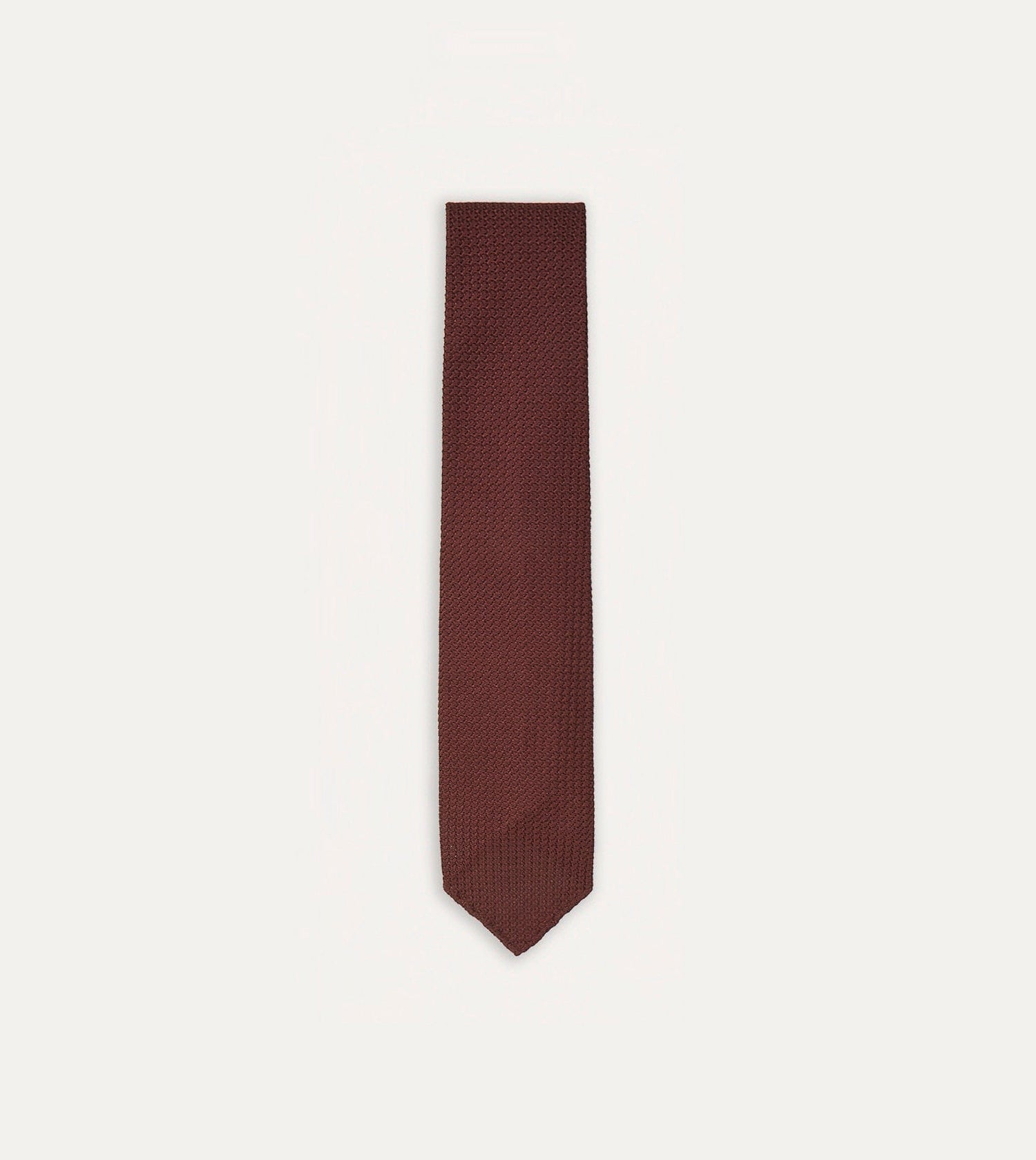 Wine Hand Rolled Large Knot Grenadine Tie