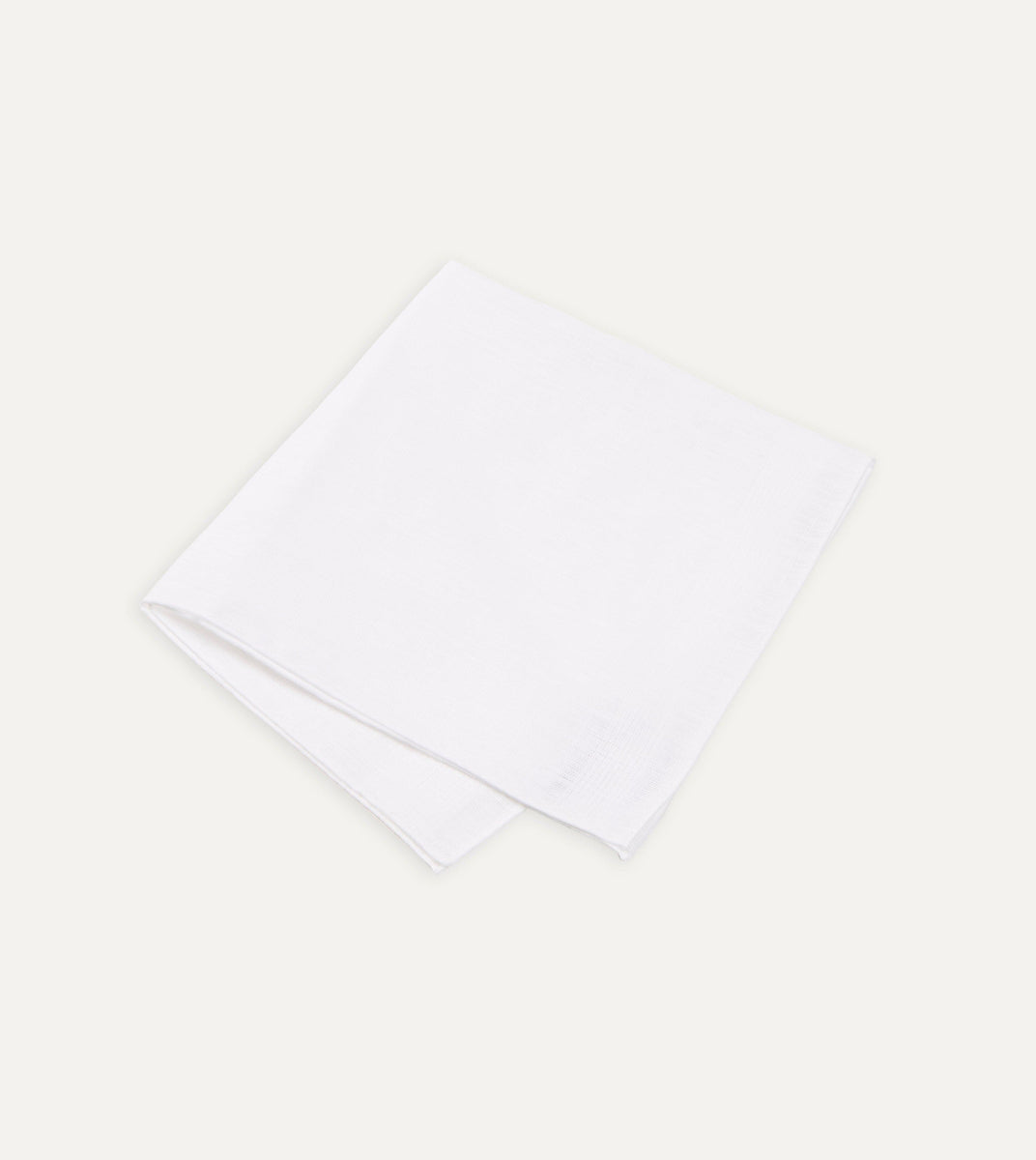 White Linen Pocket Square – Drakes