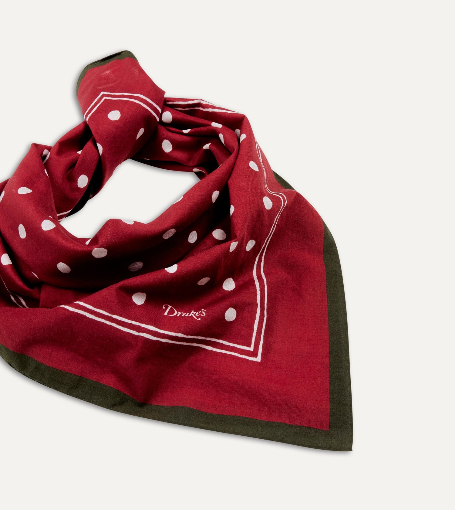 Red Polka Dot Print Bandana