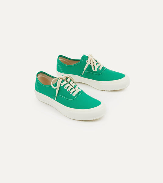 Doek Green Canvas Oxford Trainers Drakes