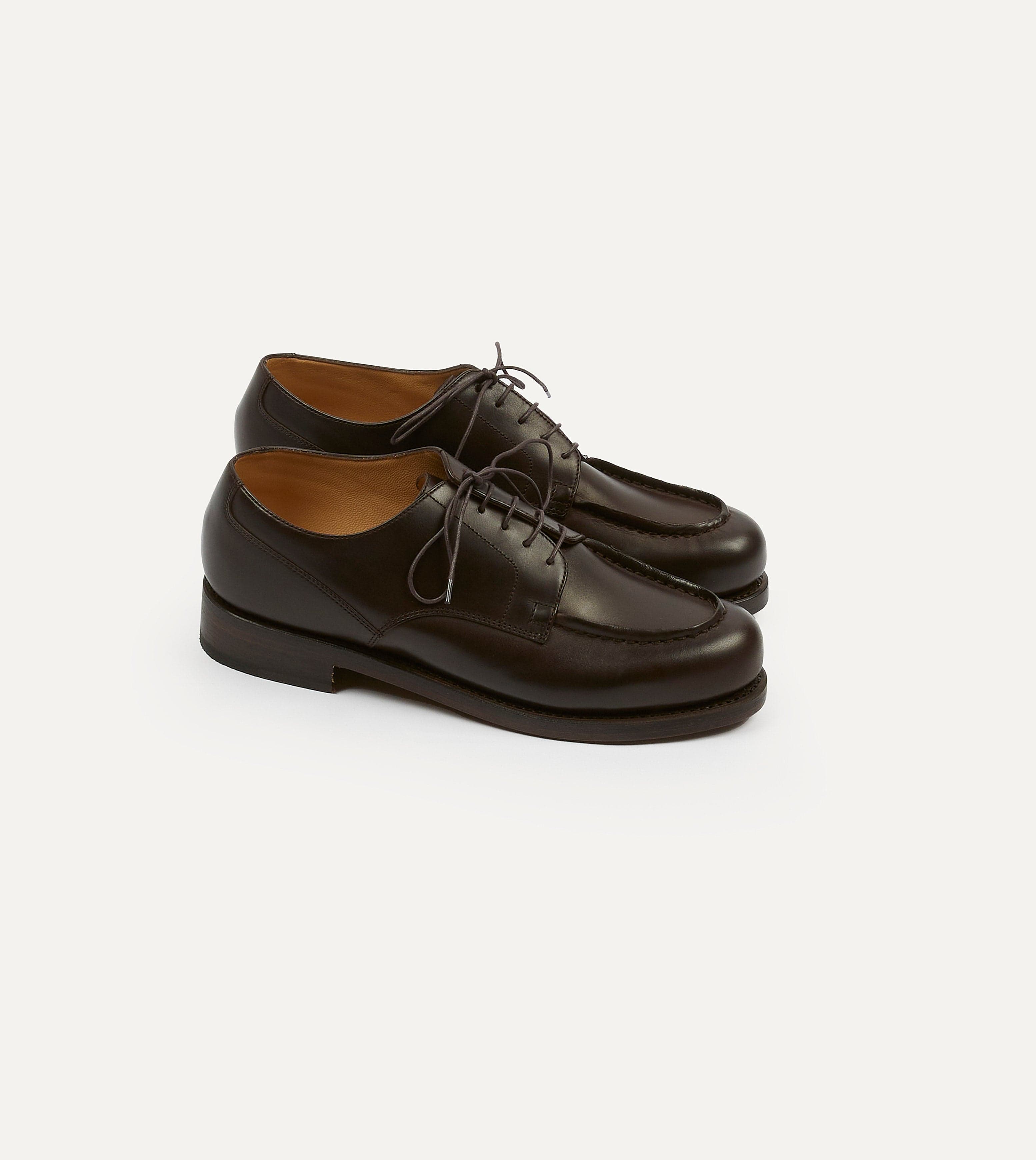Paraboot Chambord Brown Calf Leather Derby Shoe – Drakes