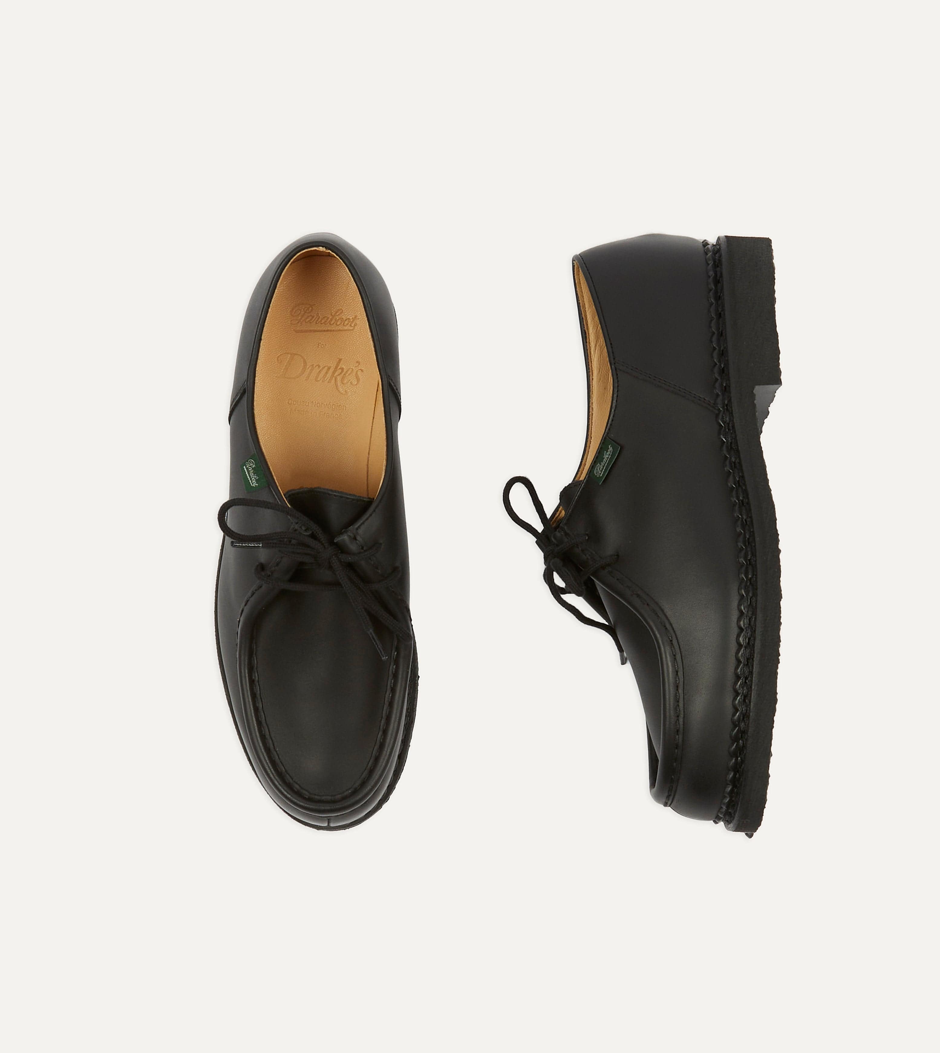 Paraboot Michael Black Calf Leather Derby Shoe – Drakes