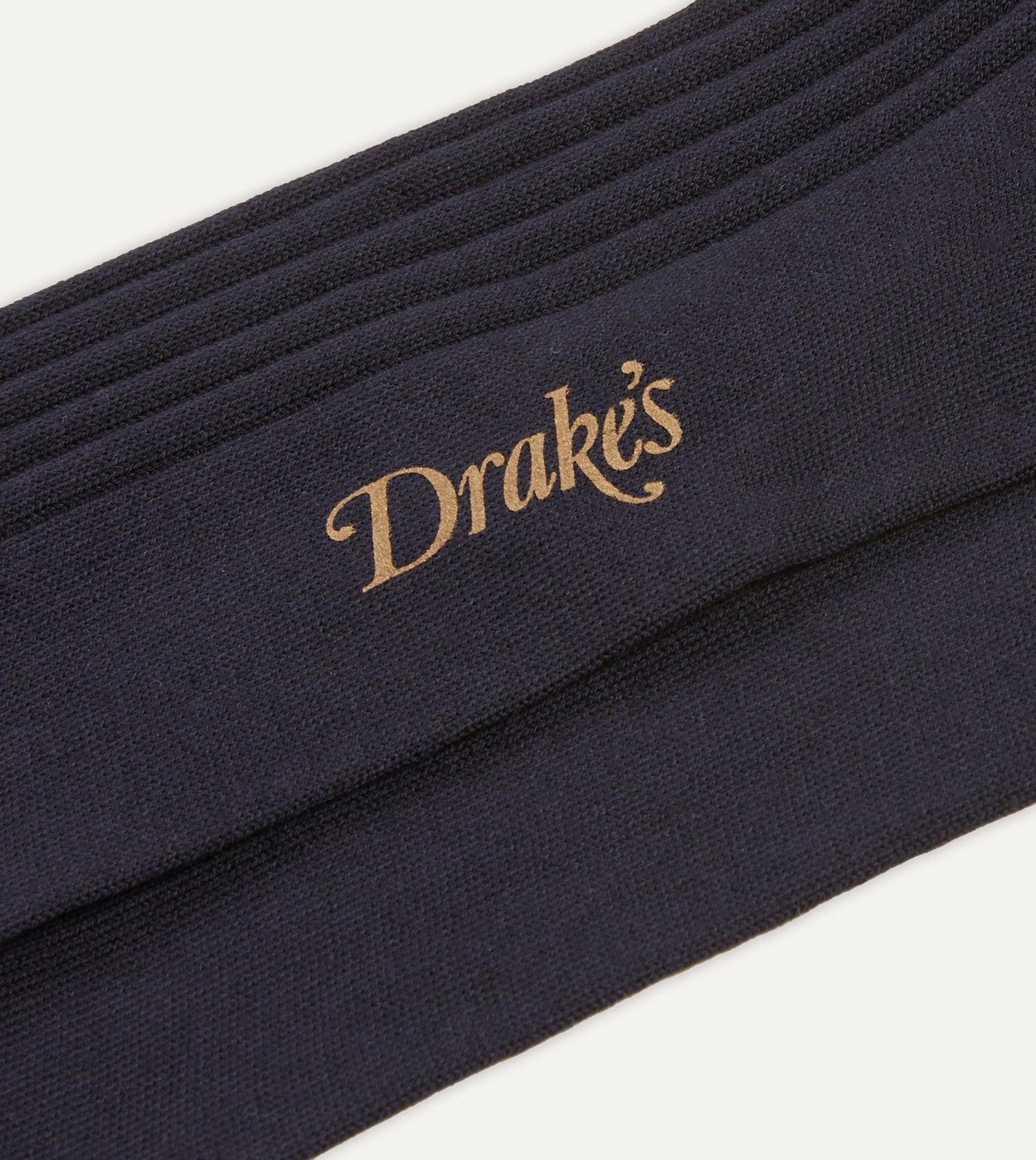 Dark Navy Cotton Over-the-Calf Socks