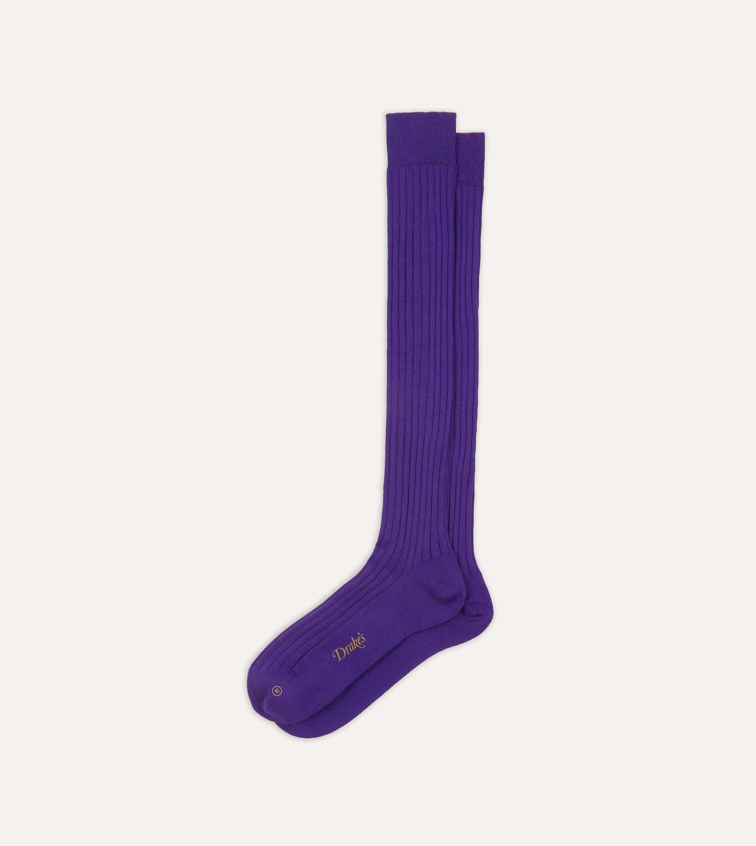 Purple Cotton Over-the-Calf Socks