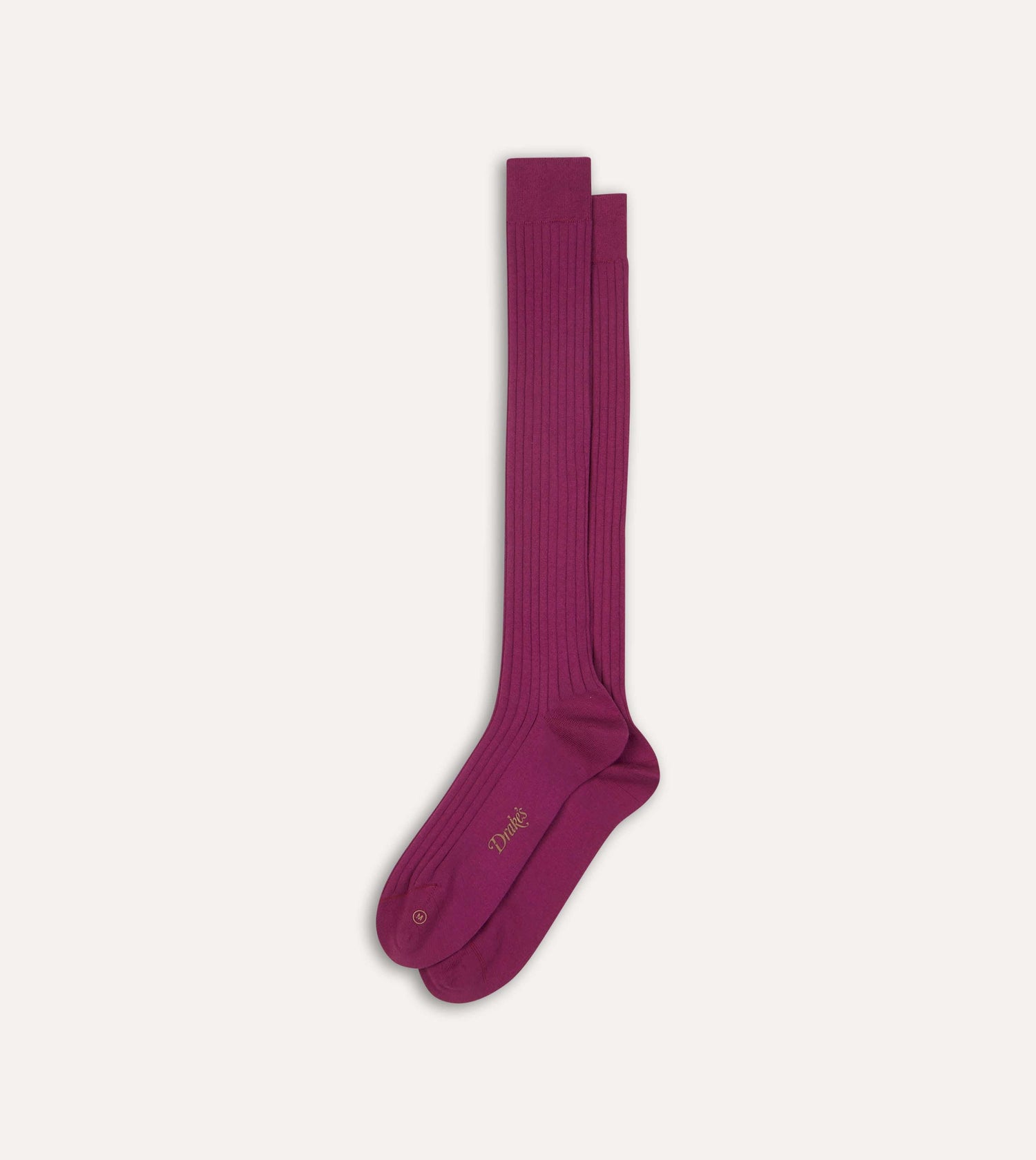 Fuchsia Cotton Over-the-Calf Socks