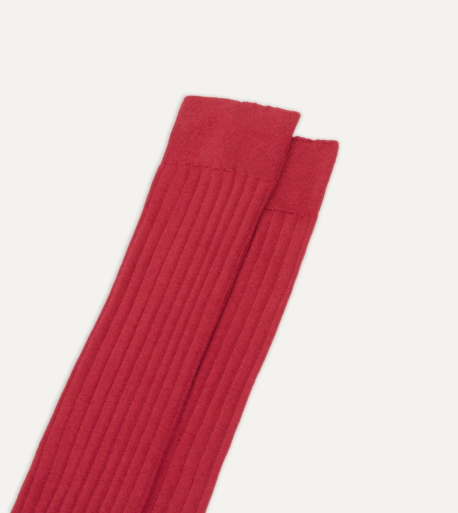 Red Cotton Over-the-Calf Socks