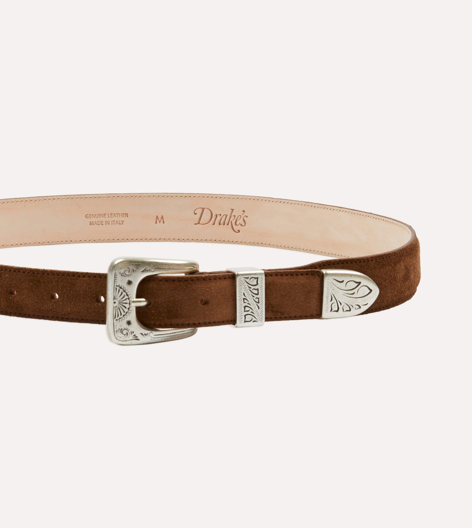 Light Brown Suede Western Belt