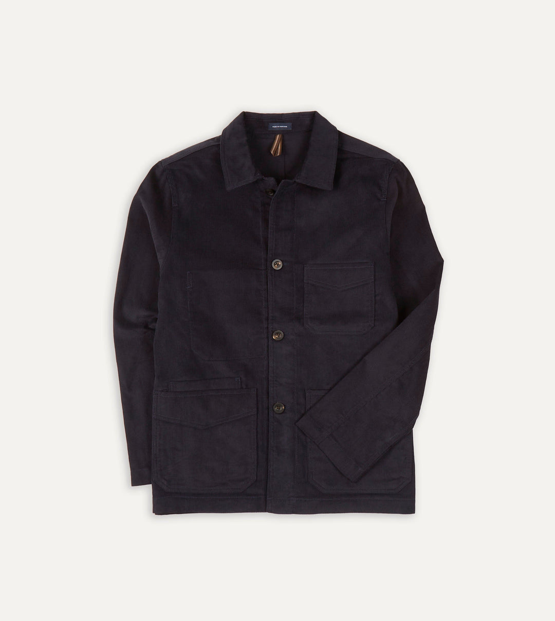 Navy Japanese Selvedge Corduroy Five-Pocket Chore Jacket – Drakes