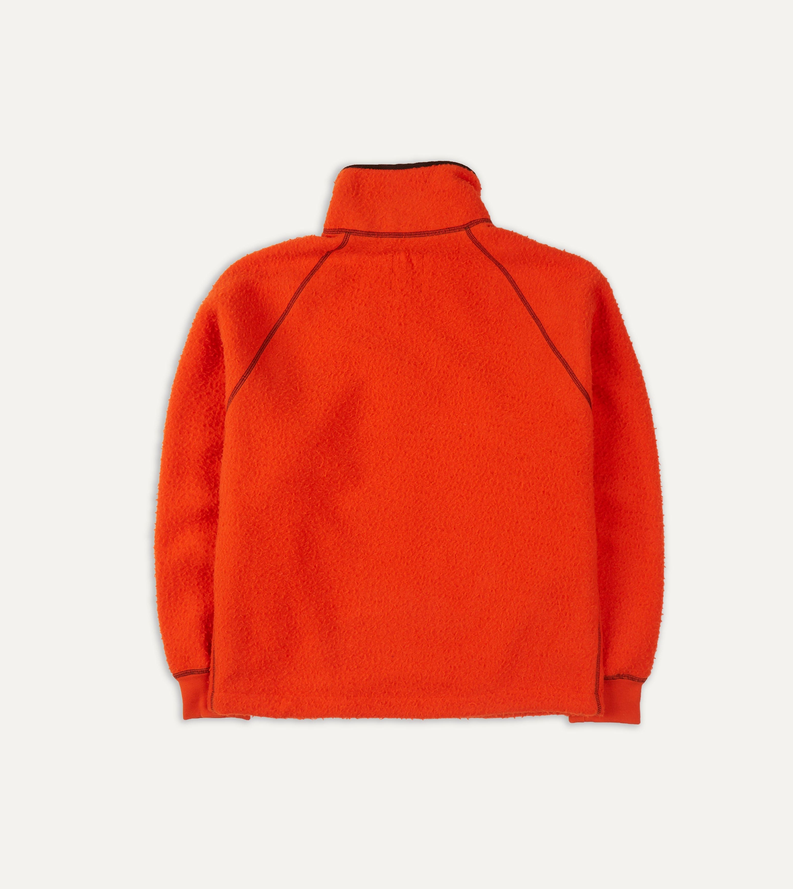 Orange Casentino Wool Half-Zip Pullover Fleece – Drakes