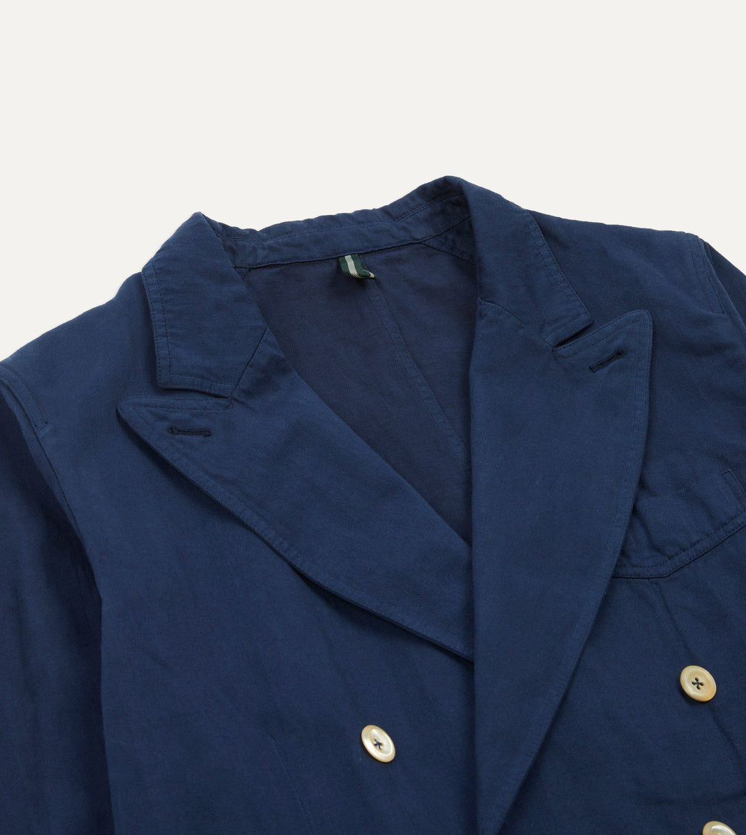 Navy Cotton Linen Herringbone Games Blazer Mk. III – Drakes