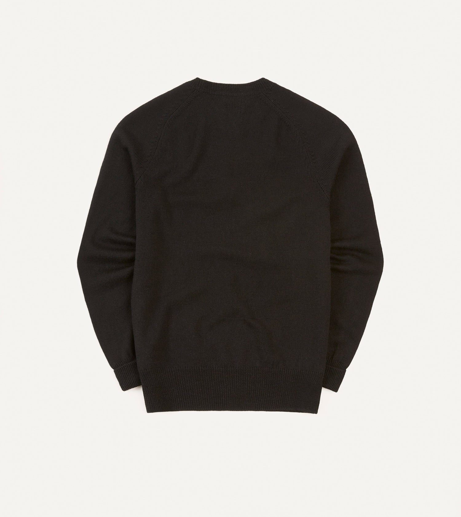 Black Merino Crew Neck Jumper