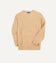 Wheat Brushed Shetland Cable Knit Crew Neck Jumper