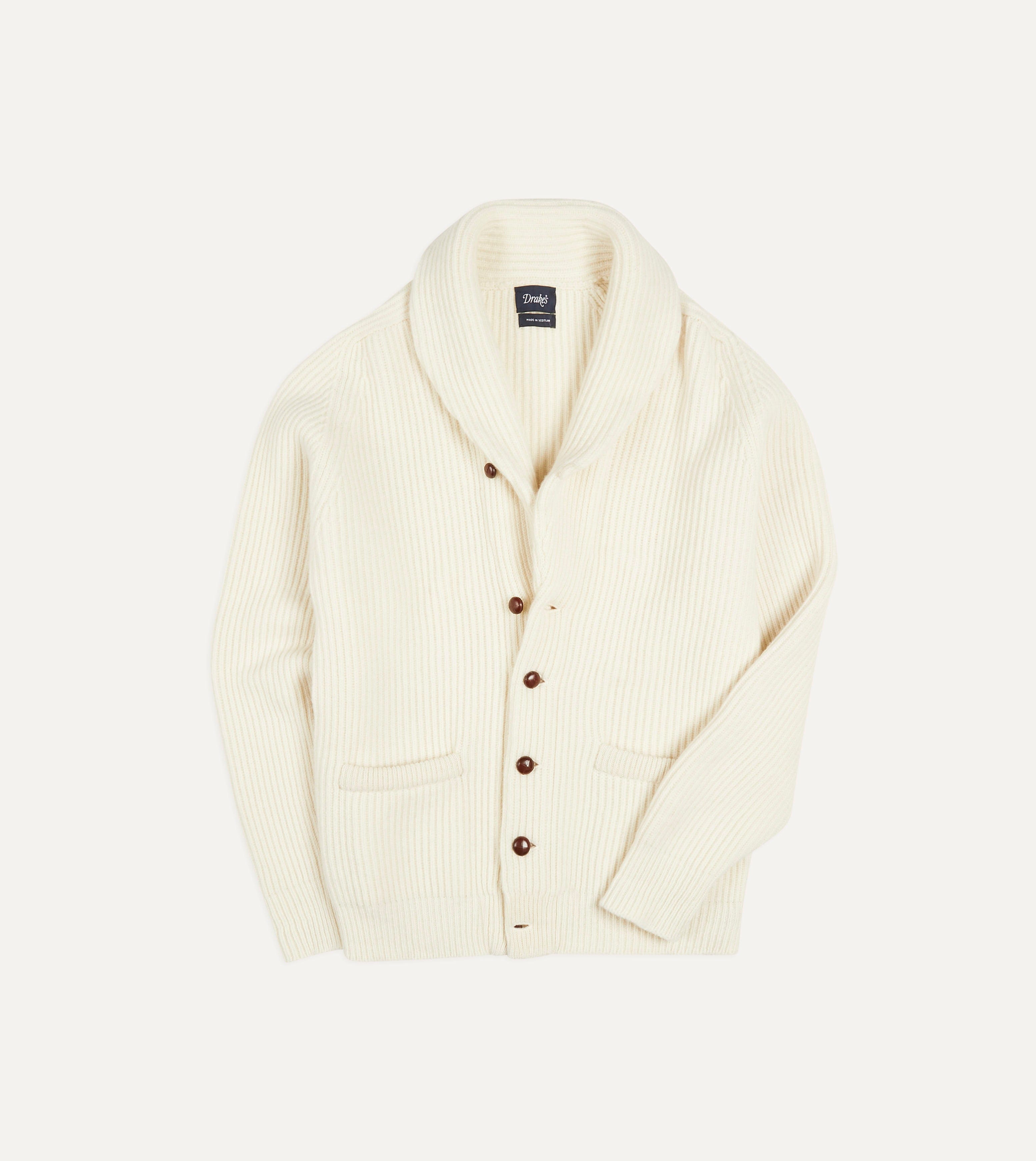 Drake's cashmere shawl collar cardigan hotsell