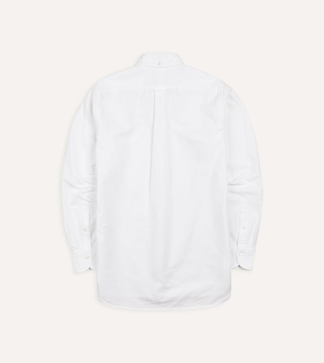 White Oxford Cotton Cloth Button-down Shirt – Drakes