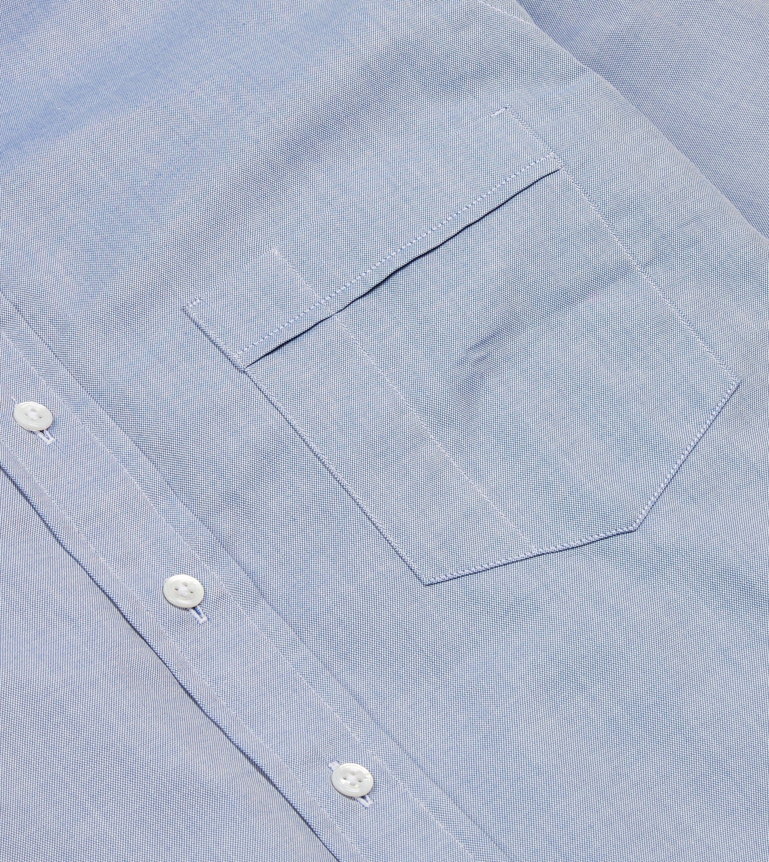 Navy Pinpoint Oxford Cotton Cloth Button-Down Shirt