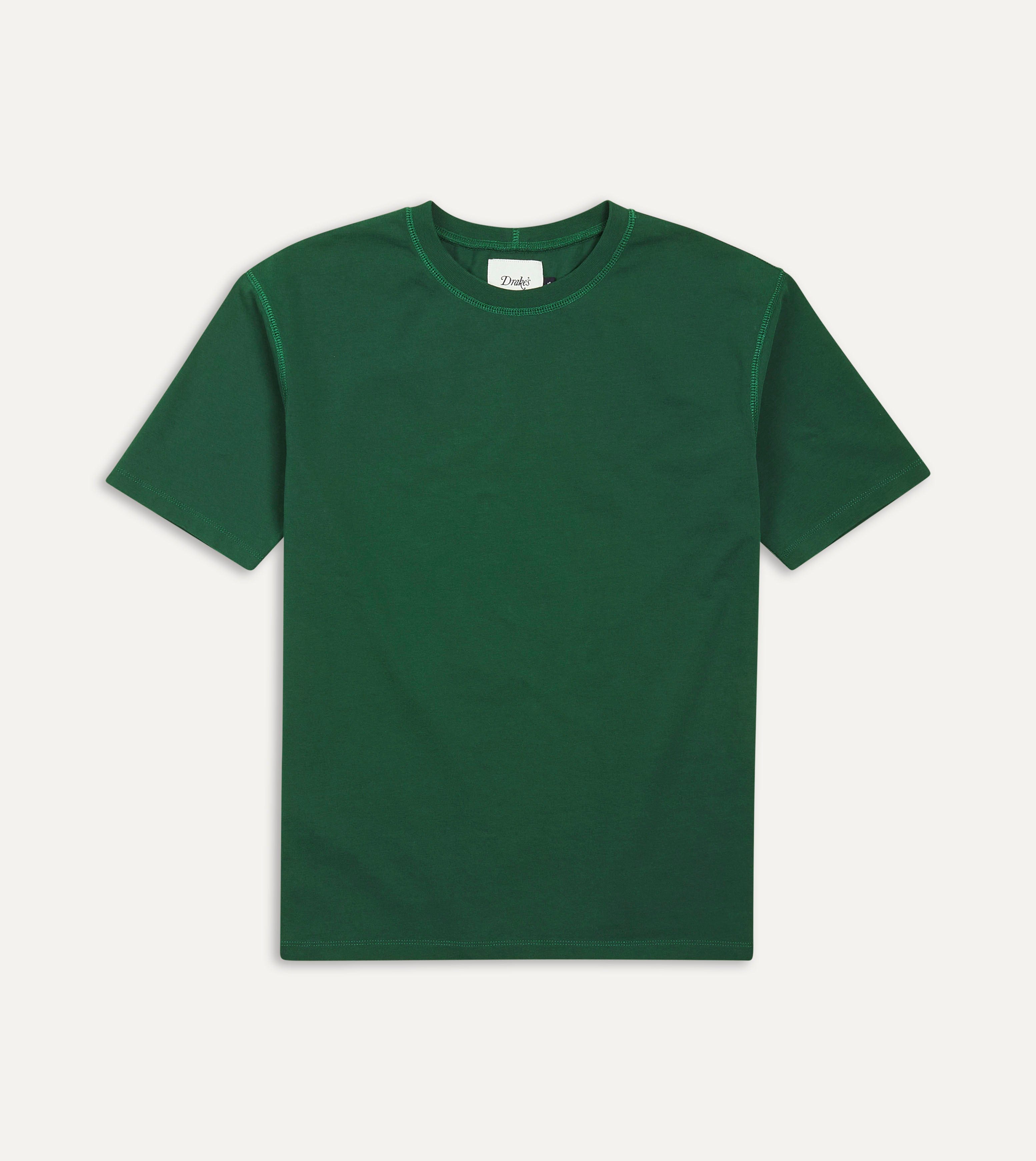 Green crew neck t shirt fashion