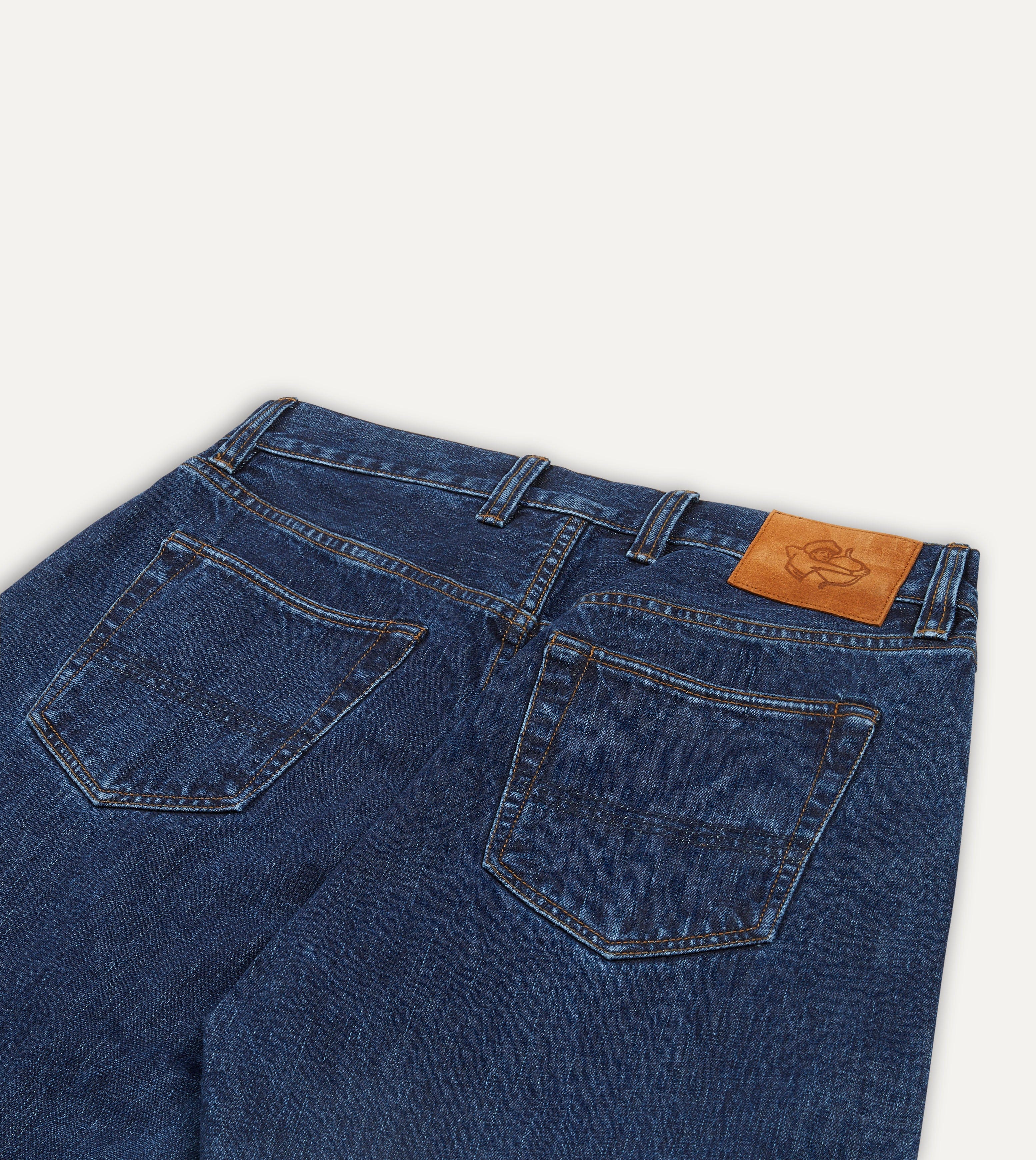 Stone Wash 14.2oz Japanese Selvedge Denim Five-Pocket Jeans – Drakes